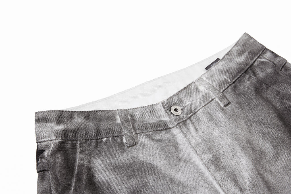 Unisex Vintage Washed Graffiti Paint Denim Jeans