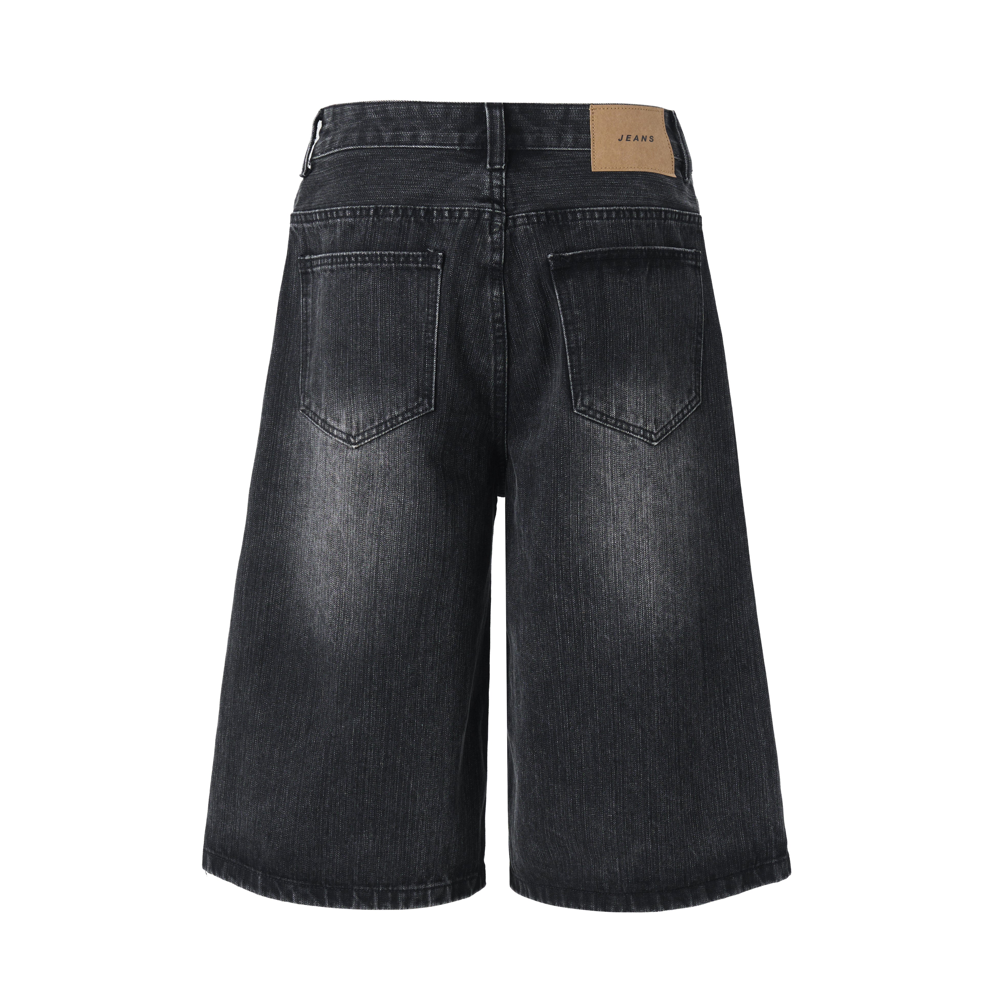 DONOTLOGO Oversized Black Denim Shorts - Unisex Baggy Jorts with Distressed Wash - Edgy Streetwear Bottom with Wide Leg Silhouette & Vintage Feel