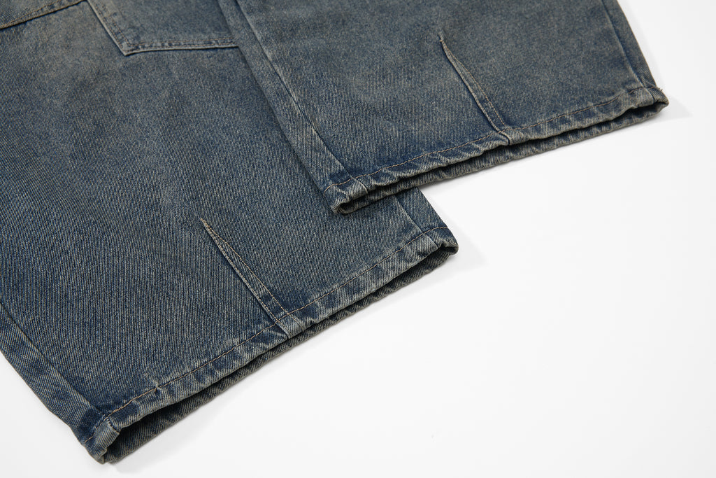 DONOTLOGO Y2K Streetwear Aesthetic | Unisex Baggy Cargo Denim Trousers | Heavy Wash & Oversized Silhouette with Urban Vibe