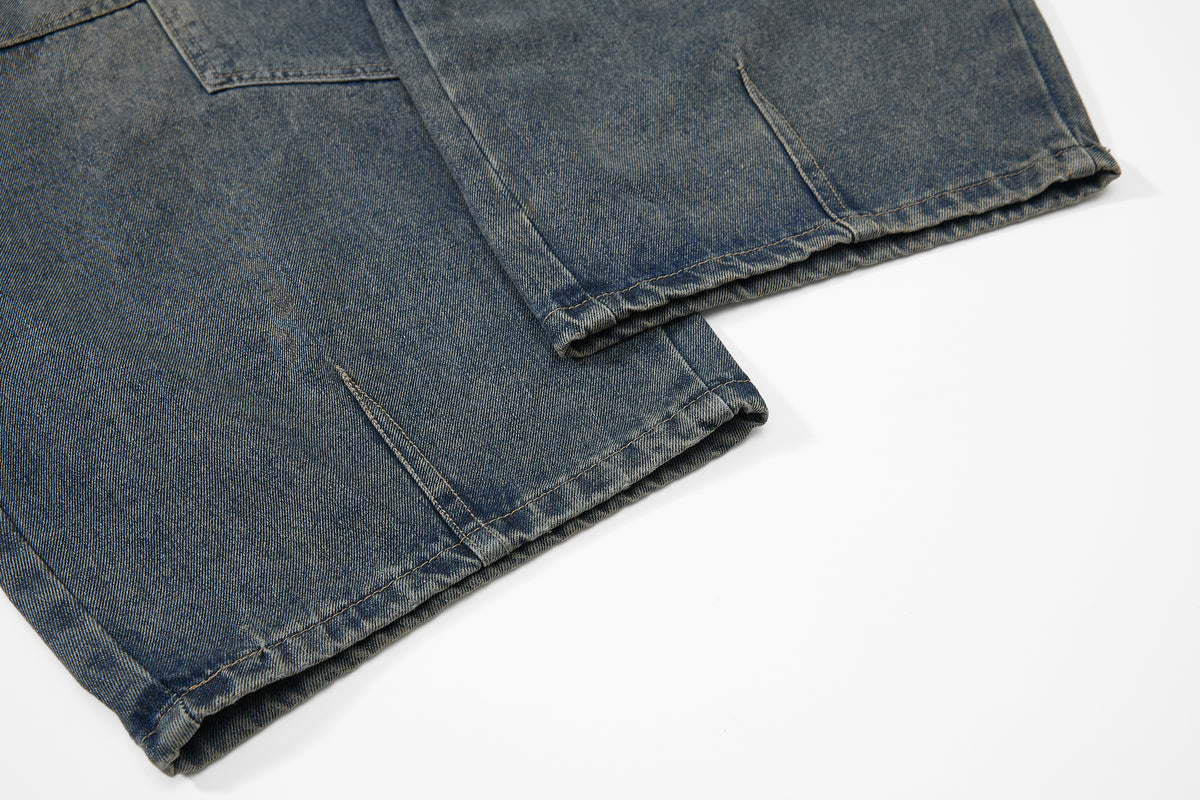 DONOTLOGO Y2K Streetwear Aesthetic | Unisex Baggy Cargo Denim Trousers | Heavy Wash & Oversized Silhouette with Urban Vibe