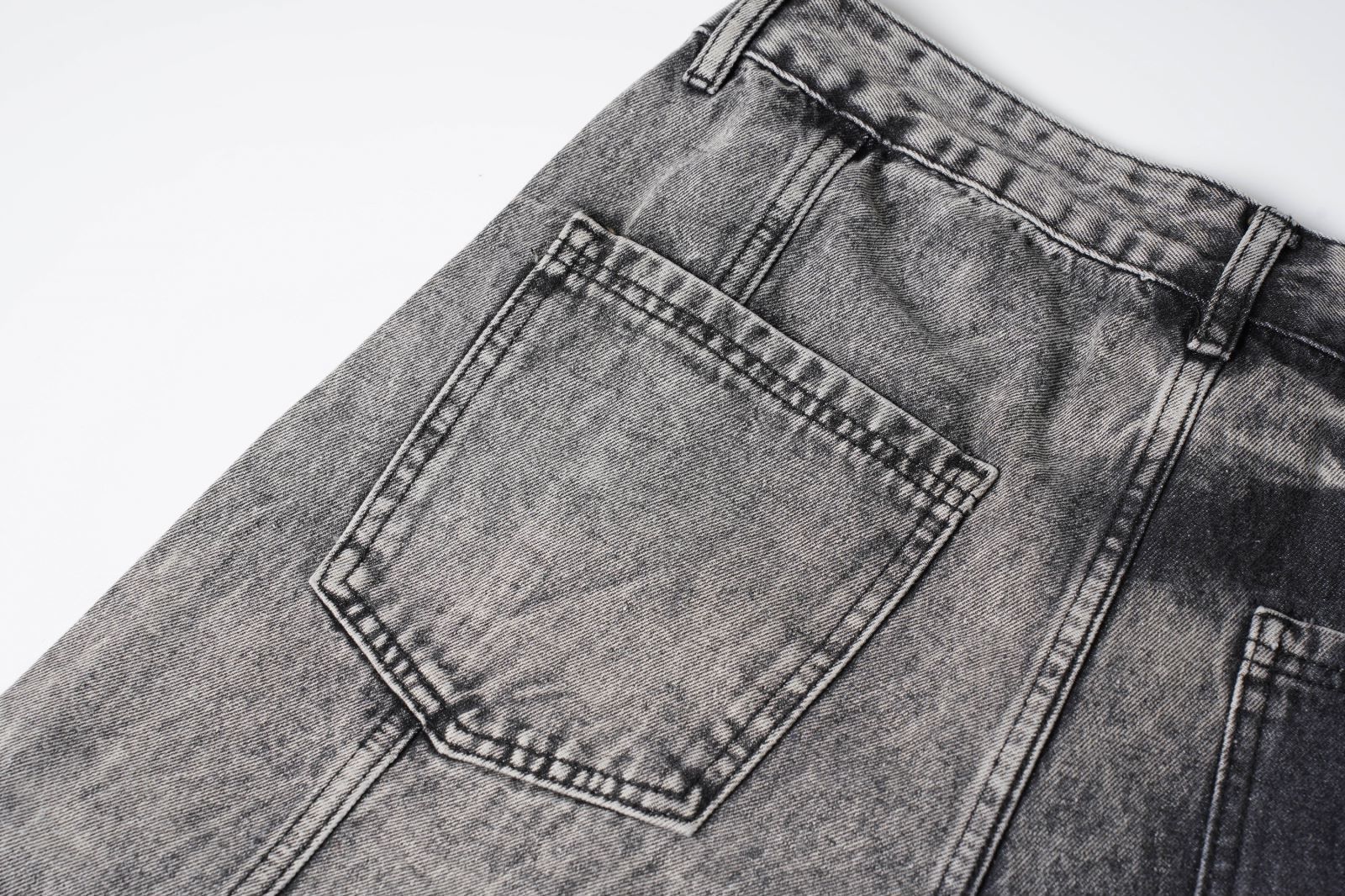 DONOTLOGO "Acid Wash" Heavyweight Cargo Denim - Distressed Tie-Dye Wide Leg Jeans with Multi-Flap Pockets - American High Street Style