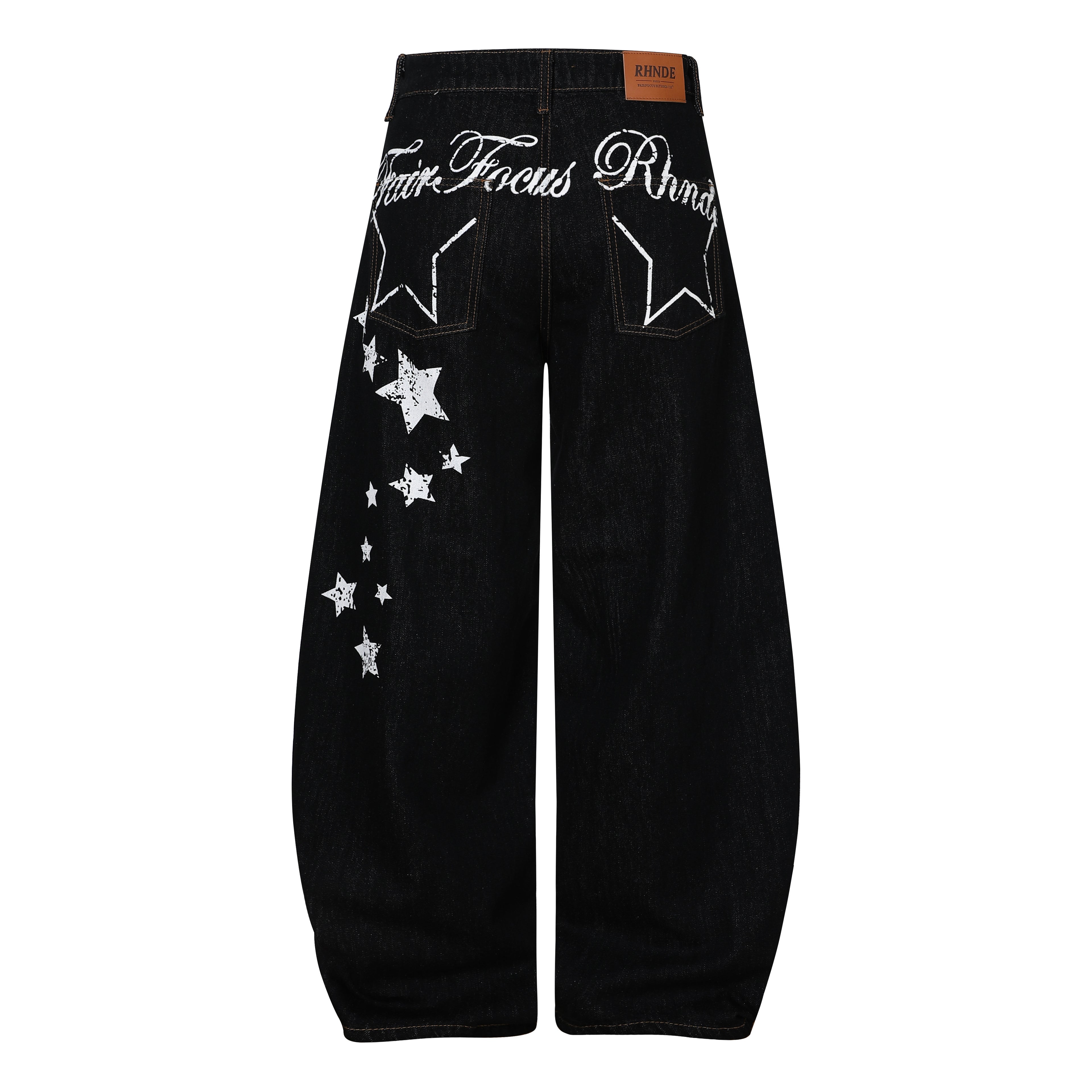 Unisex Star Print Denim Jeans