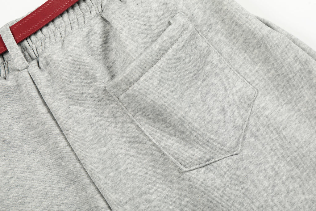DONOTLOGO Urban Streetwear Collection | Unisex Relaxed Silhouette Sweatpants | Bold Patchwork Scarf Motif & Soft Cotton Knit Fabric