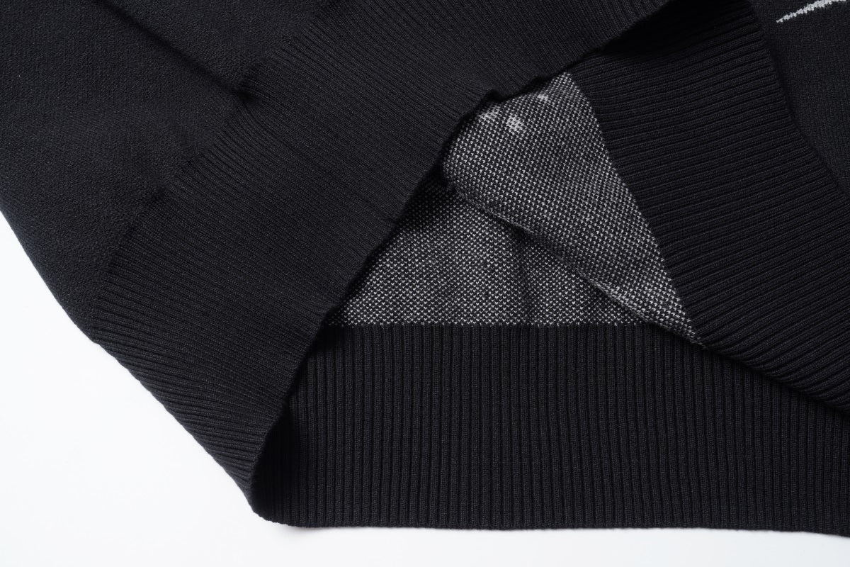 Unisex Punk Graffiti Fringe Sweater