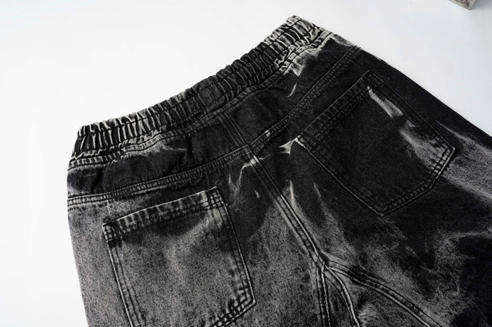 DONOTLOGO Acid Wash Patchwork Cargo Shorts - Oversized Distressed Denim Jorts - American High Street Aesthetic Baggy Shorts for Men