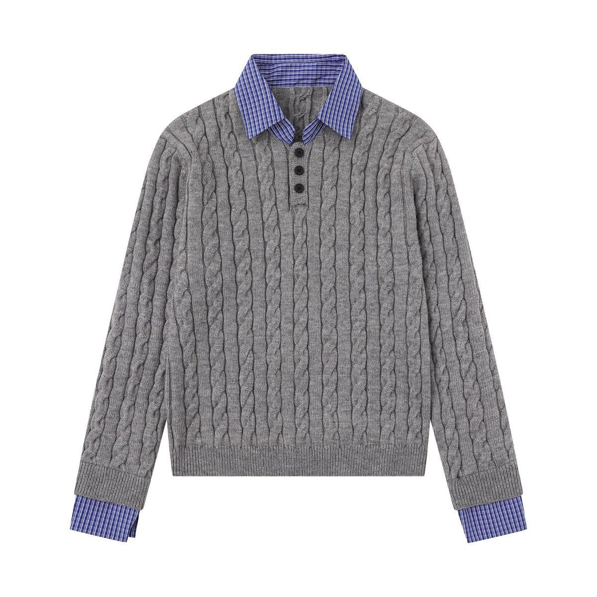 Unisex Vintage Layered-Look Sweater