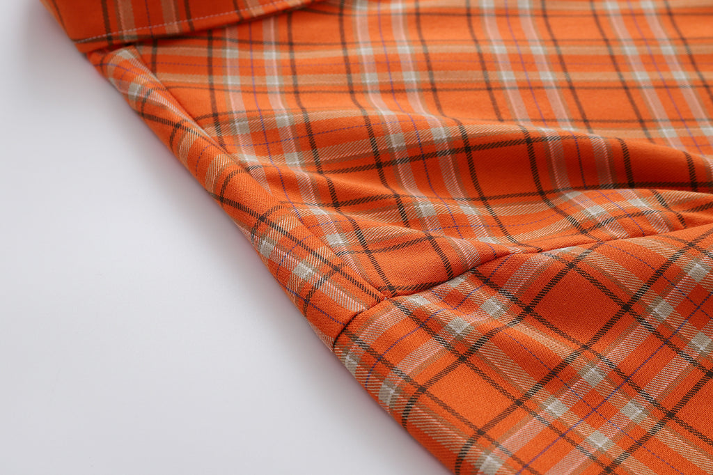 Unisex Striped Check Embroidered Tee