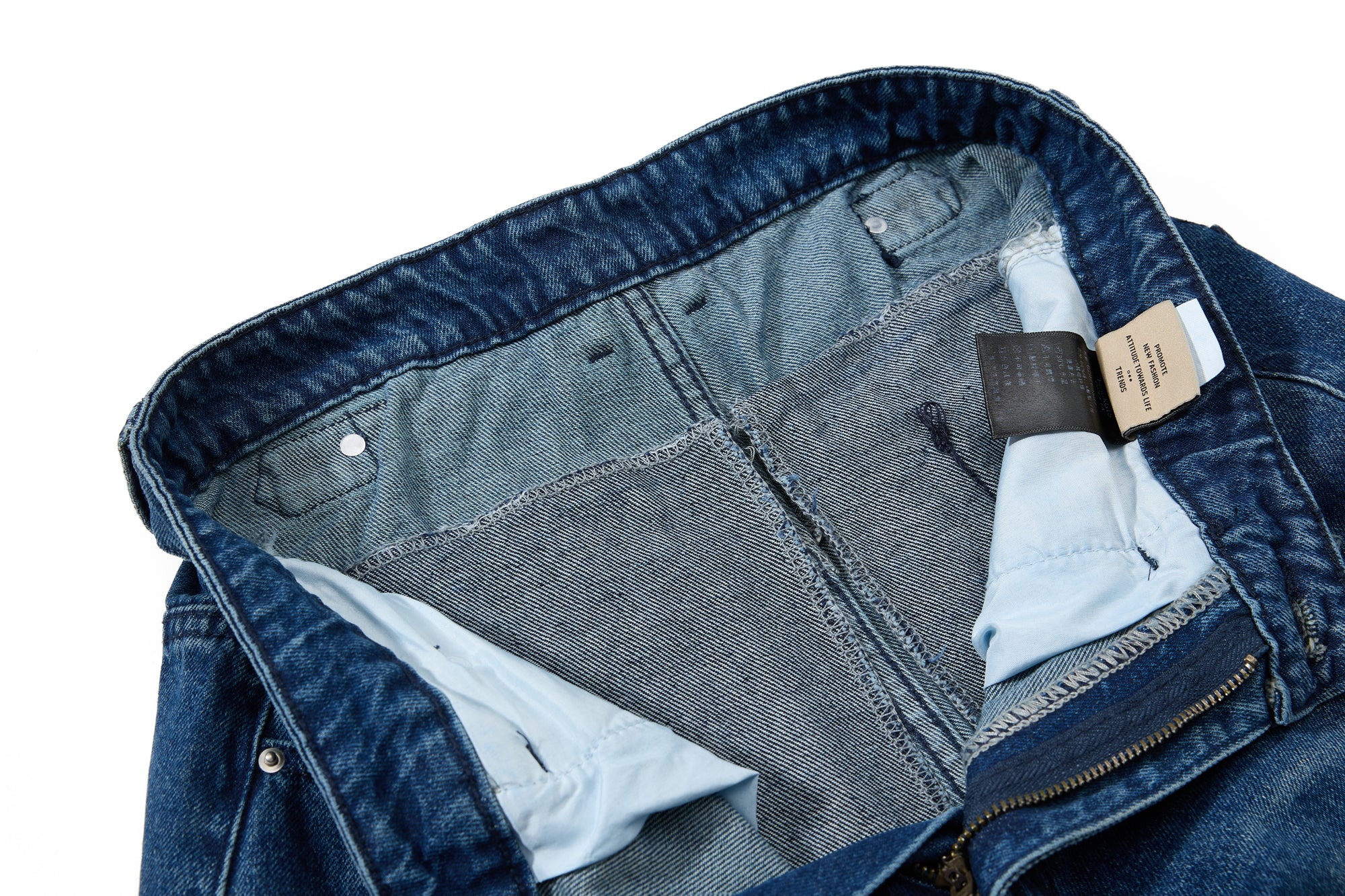 DONOTLOGO Heavy Distressed Wide-Leg Denim | Unisex Y2K Ripped Baggy Jeans | Vintage Blue High Street Oversized Trousers