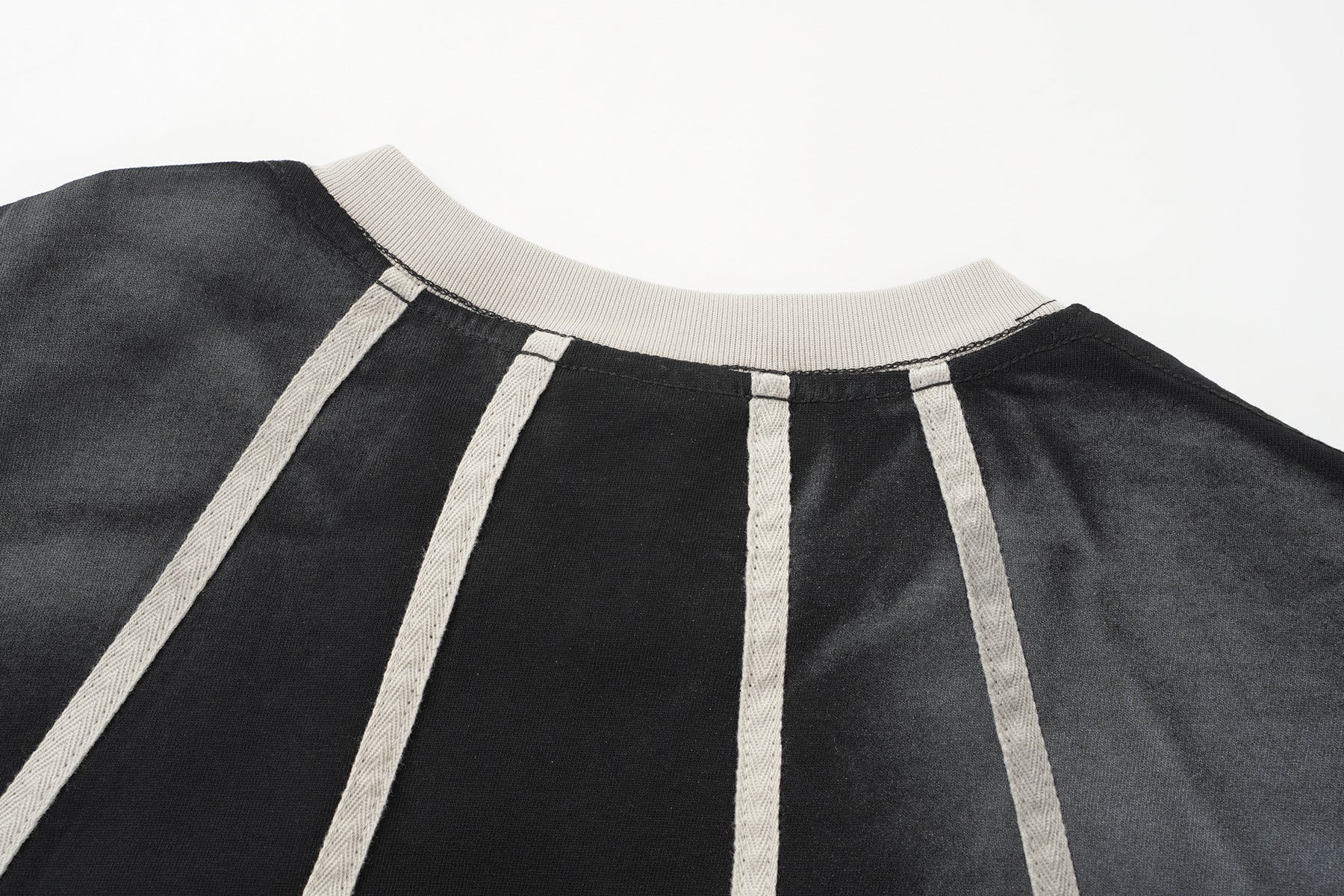 DONOTLOGO Future Grunge Collection | Unisex Relaxed Fit Deconstructed Tee | Bold Geometric Seaming & Faded Wash Finish with Heavyweight Cotton Fabric