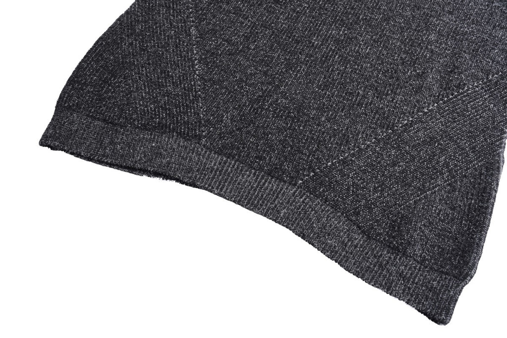 Unisex Loose-Fit Textured Knit Sweater with Studded Geometric Pattern