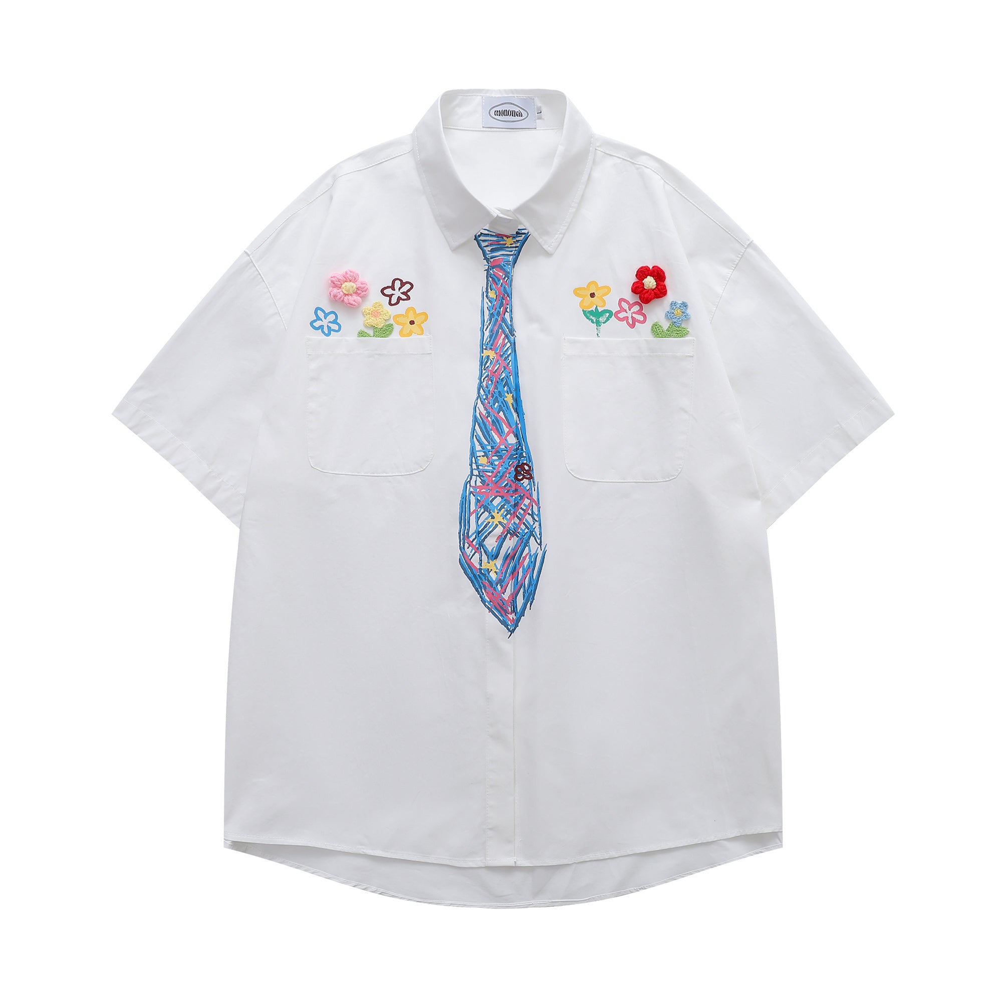 Unisex Floral Embroidered Tee