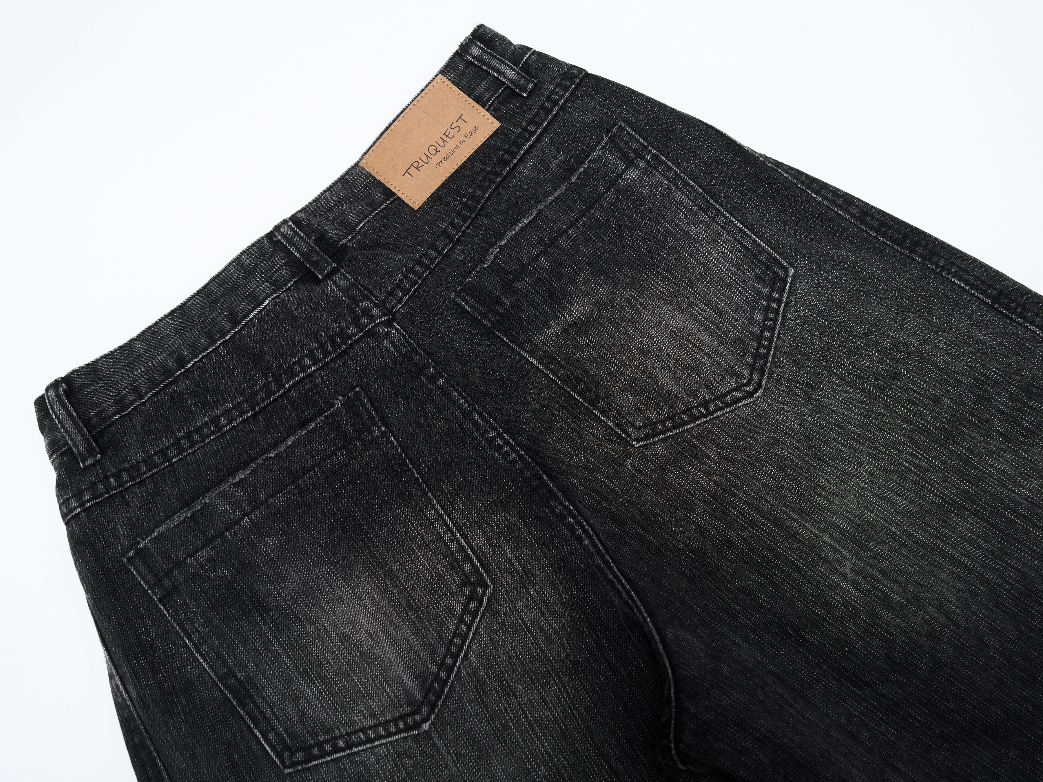 DONOTLOGO Oversized Black Acid Wash Denim Jeans - Unisex Baggy Trousers with Distressed Whisker Effect - Edgy Streetwear Bottom with Wide Leg Silhouette & Raw Hem