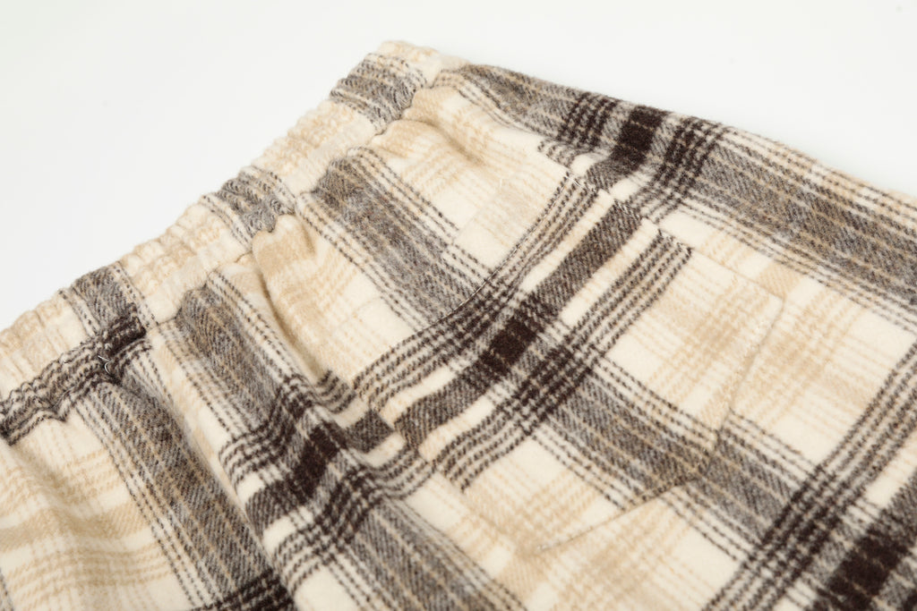 DONOTLOGO Unisex Vintage Plaid Wide-Leg Pants | Curved Fit, Drawstring Waist | Embroidered Detail | Casual Streetwear Must-Have