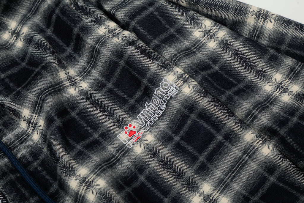 DONOTLOGO Urban Streetwear Collection | Unisex Relaxed Silhouette Plaid Pants | Bold Checkered Motif & Soft Cotton Knit Fabric