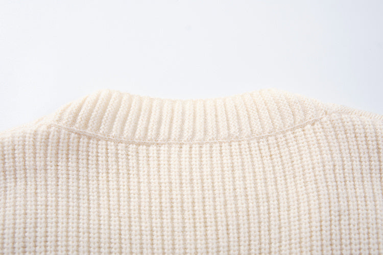 Unisex Versatile Diamond Jacquard Sweater