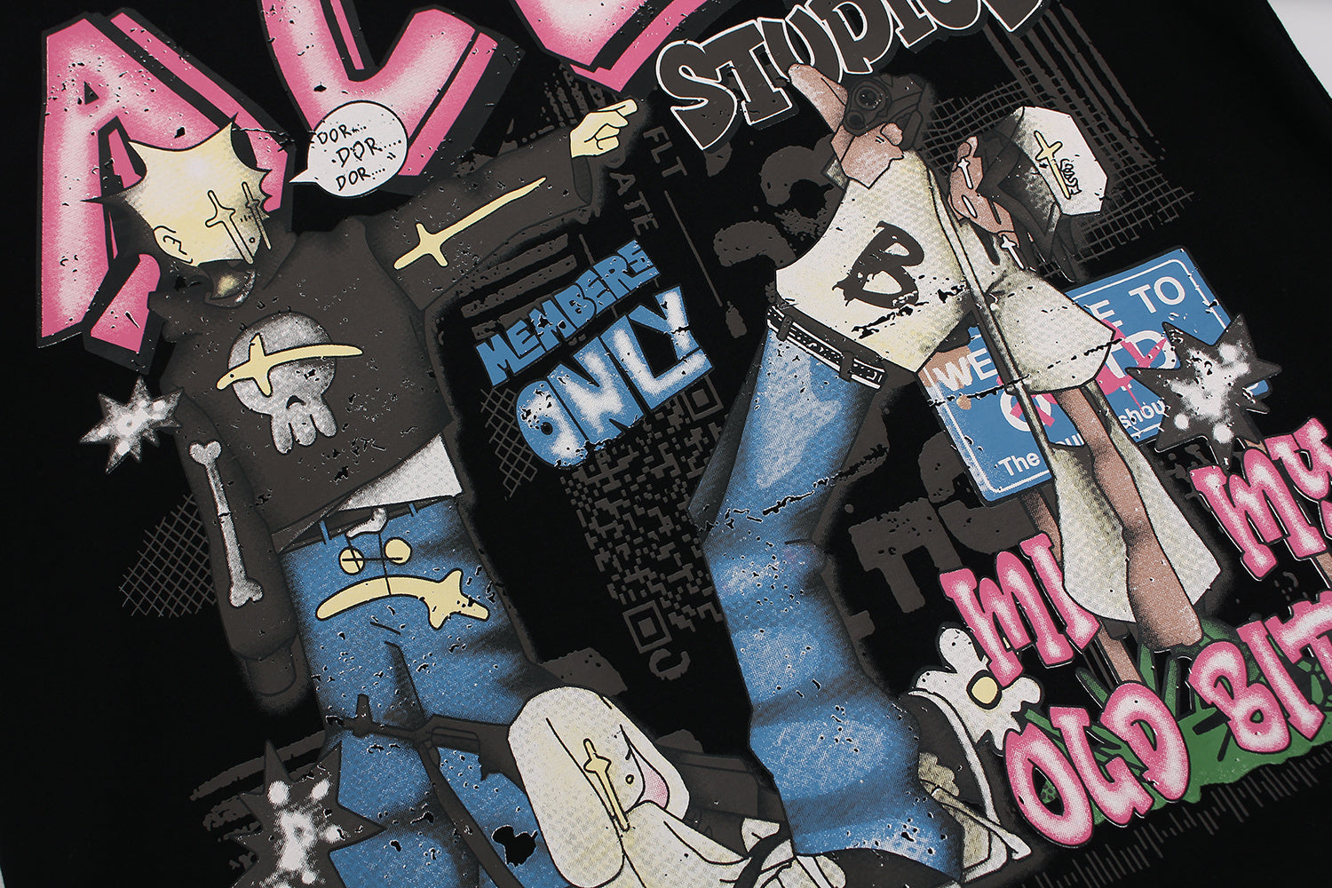 DONOTLGO Unisex Retro Anime Game Streetwear Collage Graphic Tee