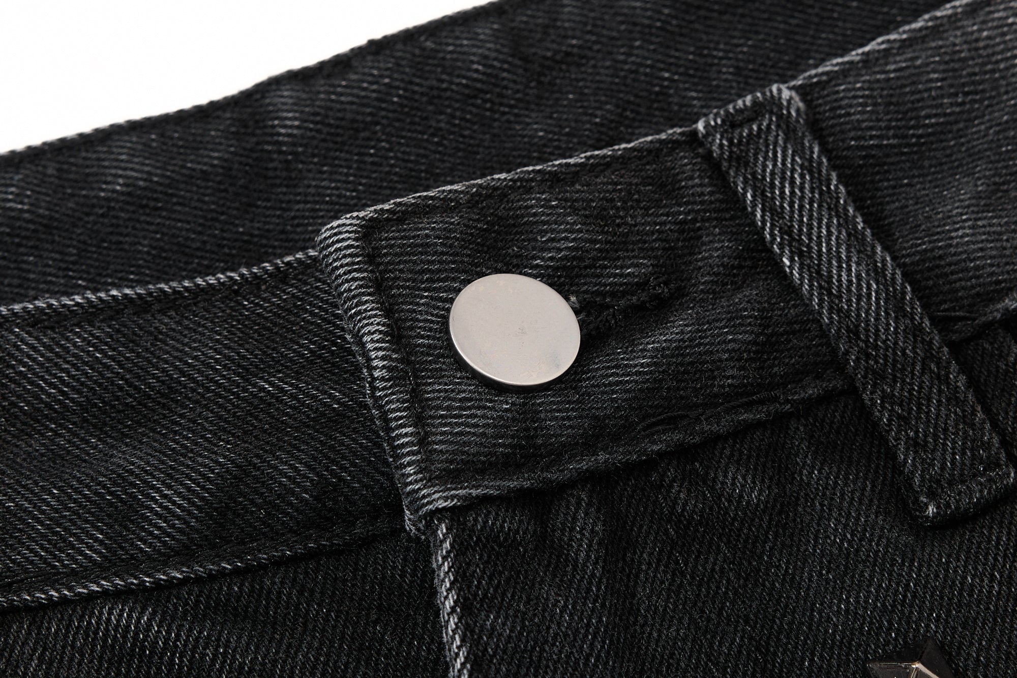 DONOTLOGO Heavy Studded Wide-Leg Denim | Unisex Y2K Punk Rock Rivet Jeans | Vintage Black High Street Oversized Trousers