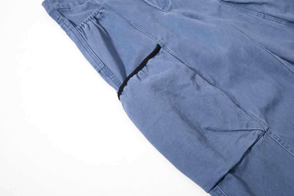 DONOTLOGO Oversized Patchwork Utility Jean Shorts | Men's & Women's Wide Leg Cargo Capris | Retro Streetwear Baggy Denim Shorts