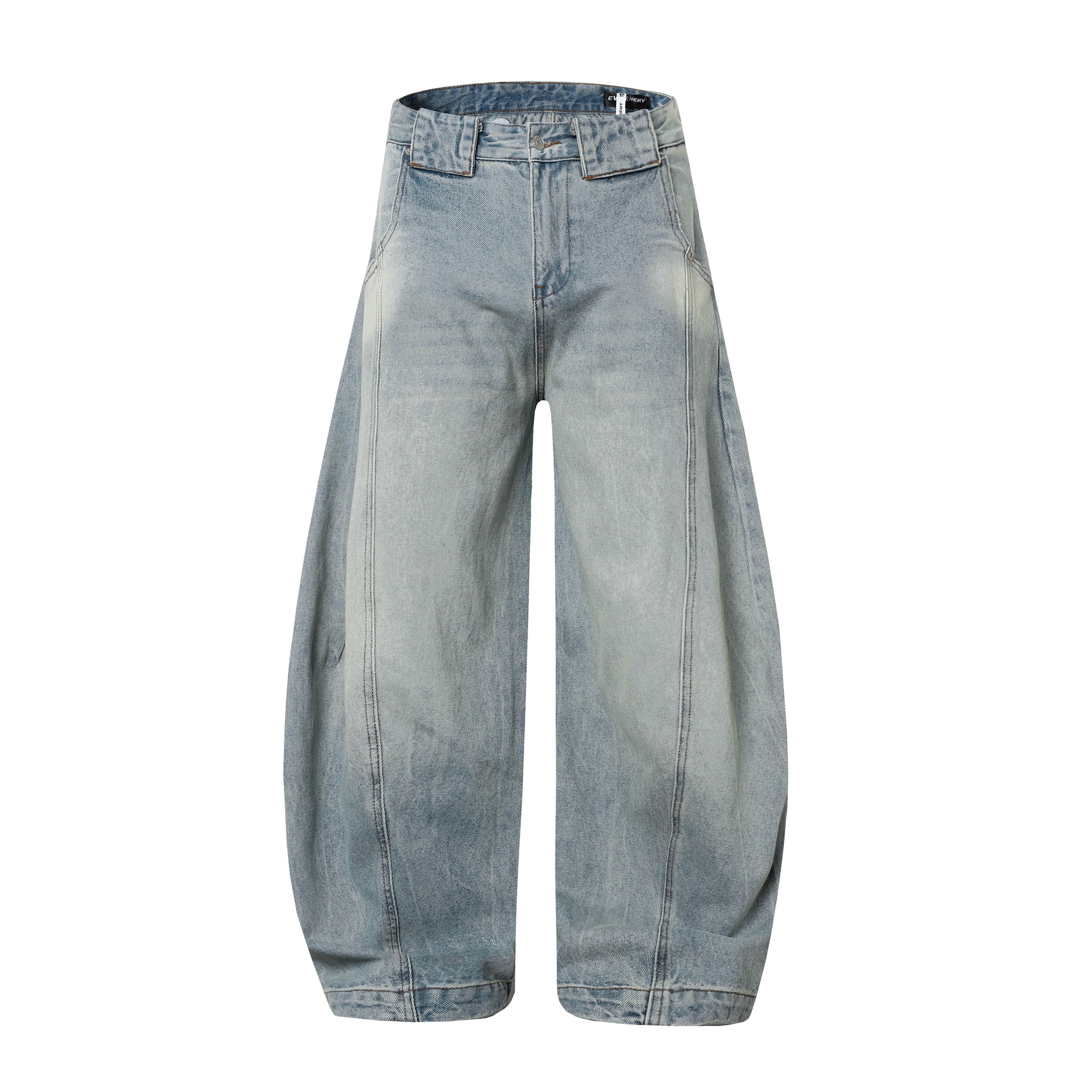 Unisex Barrel-Leg Denim Jeans