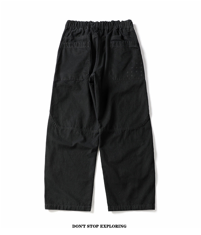 Unisex Solid Color Casual Pants