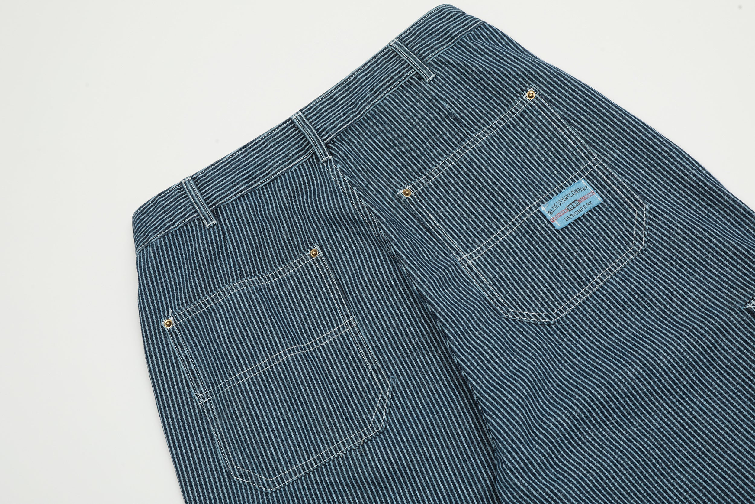 Unisex Striped Denim Jeans