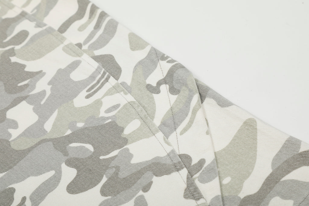 Unisex Distressed Snow Camo Pants