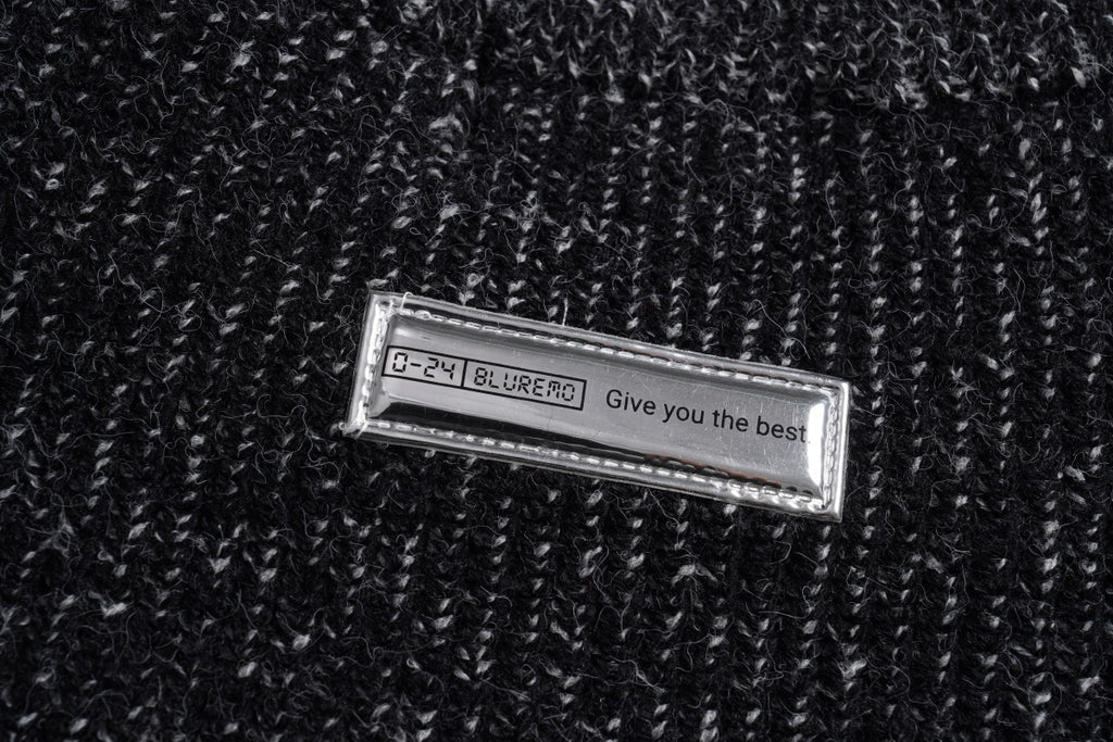 Unisex Loose-Fit Textured Knit Sweater with Studded Geometric Pattern