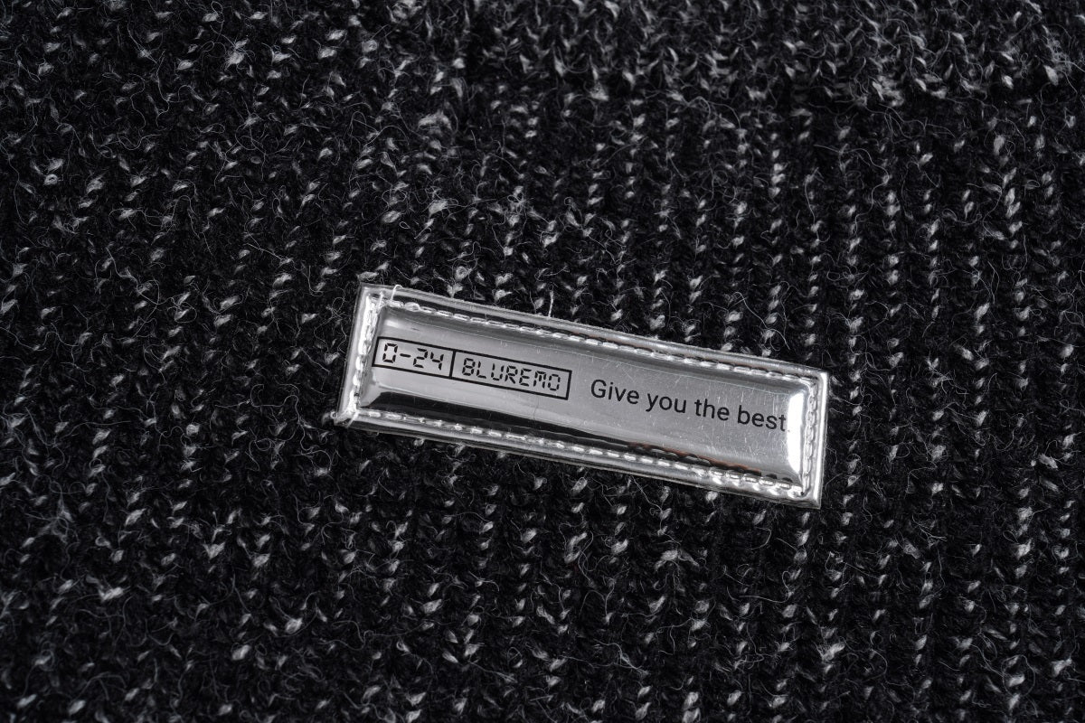 Unisex Loose-Fit Textured Knit Sweater with Studded Geometric Pattern