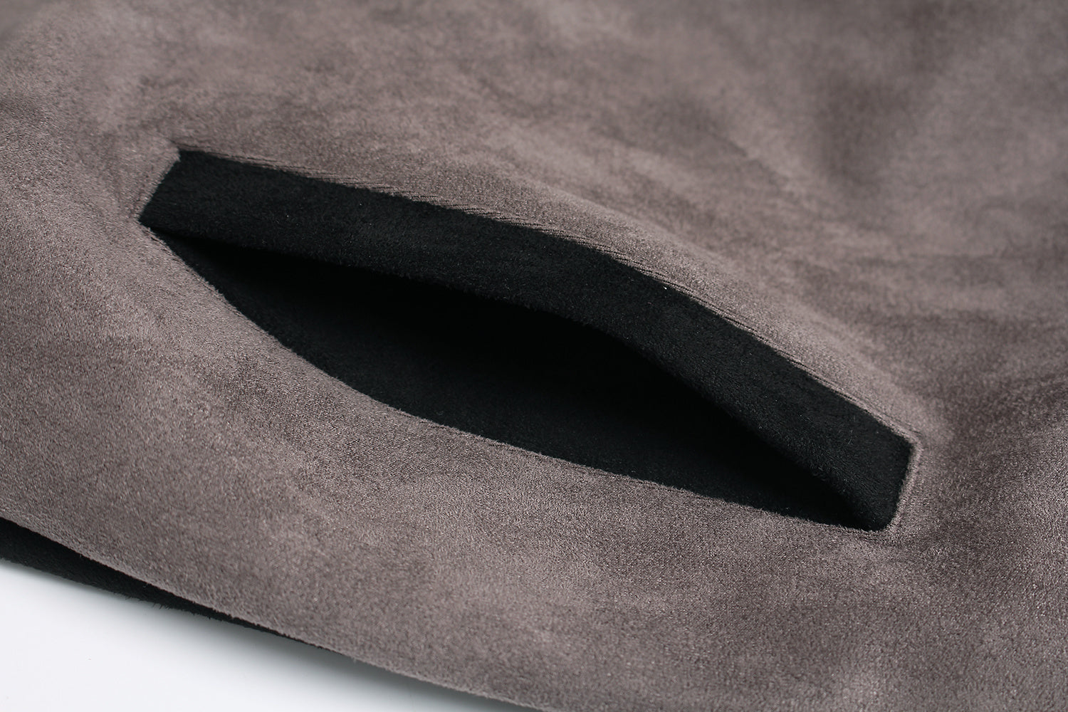 Unisex Suede Patchwork Hoodie