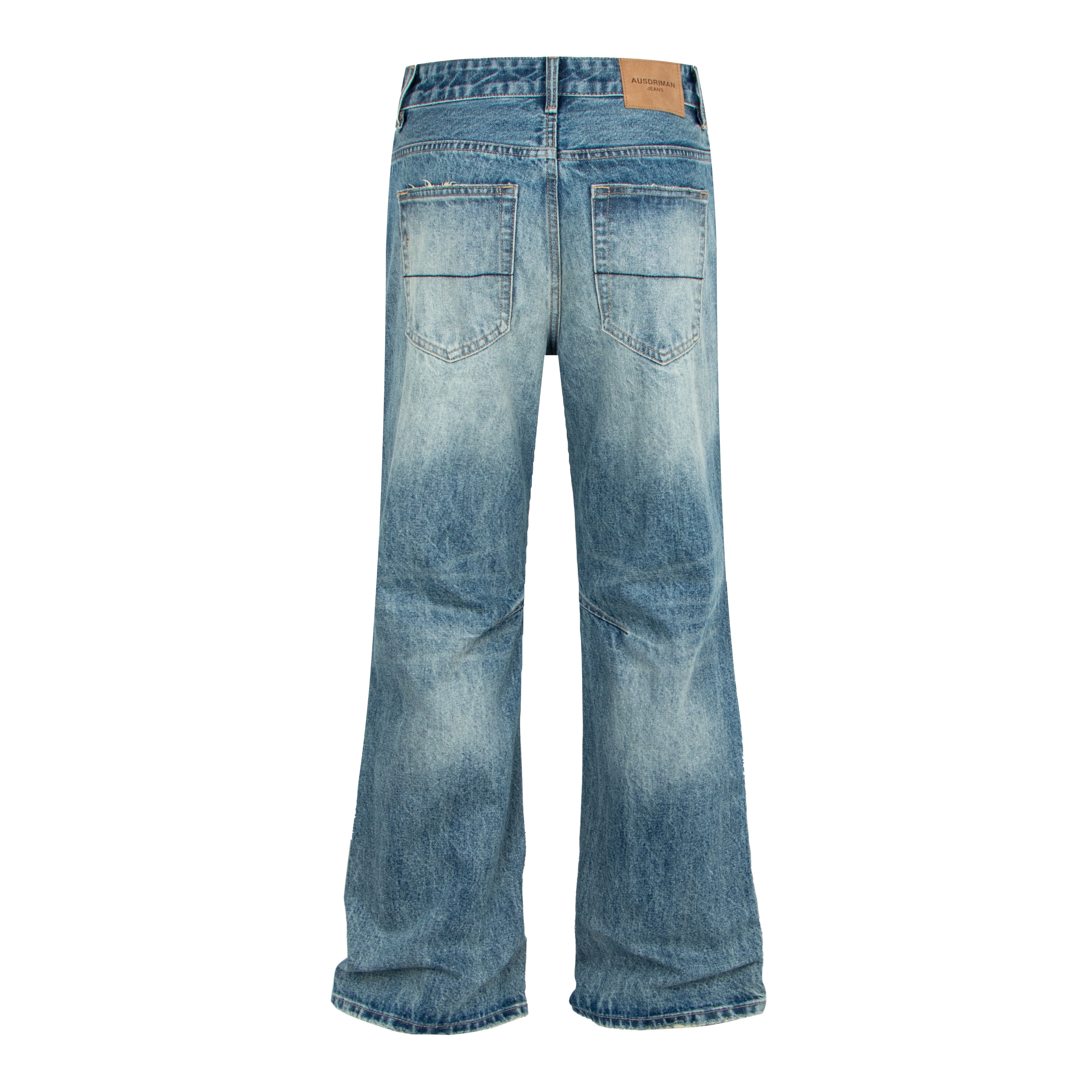 Vintage Washed Ripped Denim Jeans