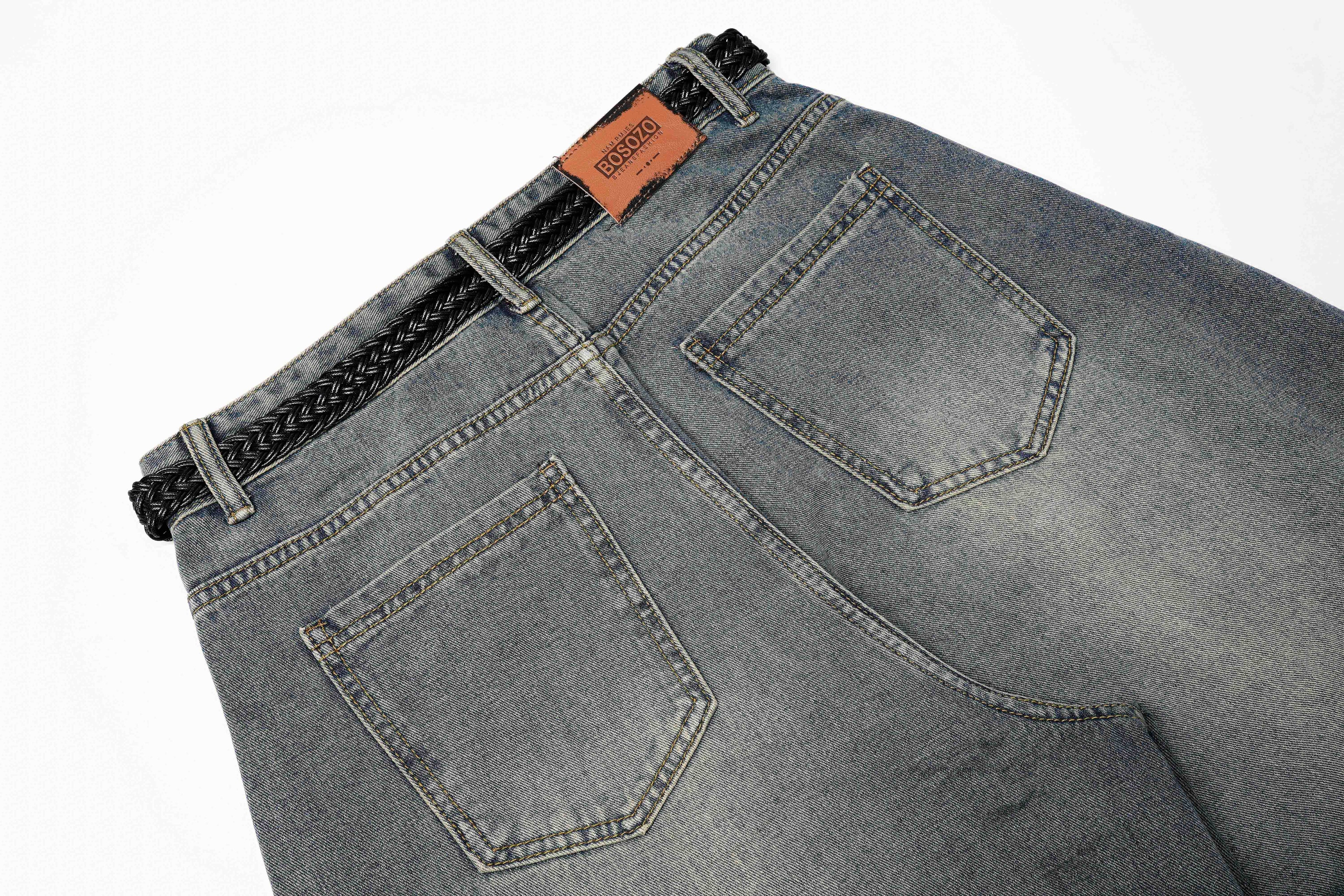 DONOTLOGO Deconstructed Arc Seam Denim - Oversized Patchwork Cargo Pants with Distressed Wash - Avant-Garde Wide Leg Trousers for Men