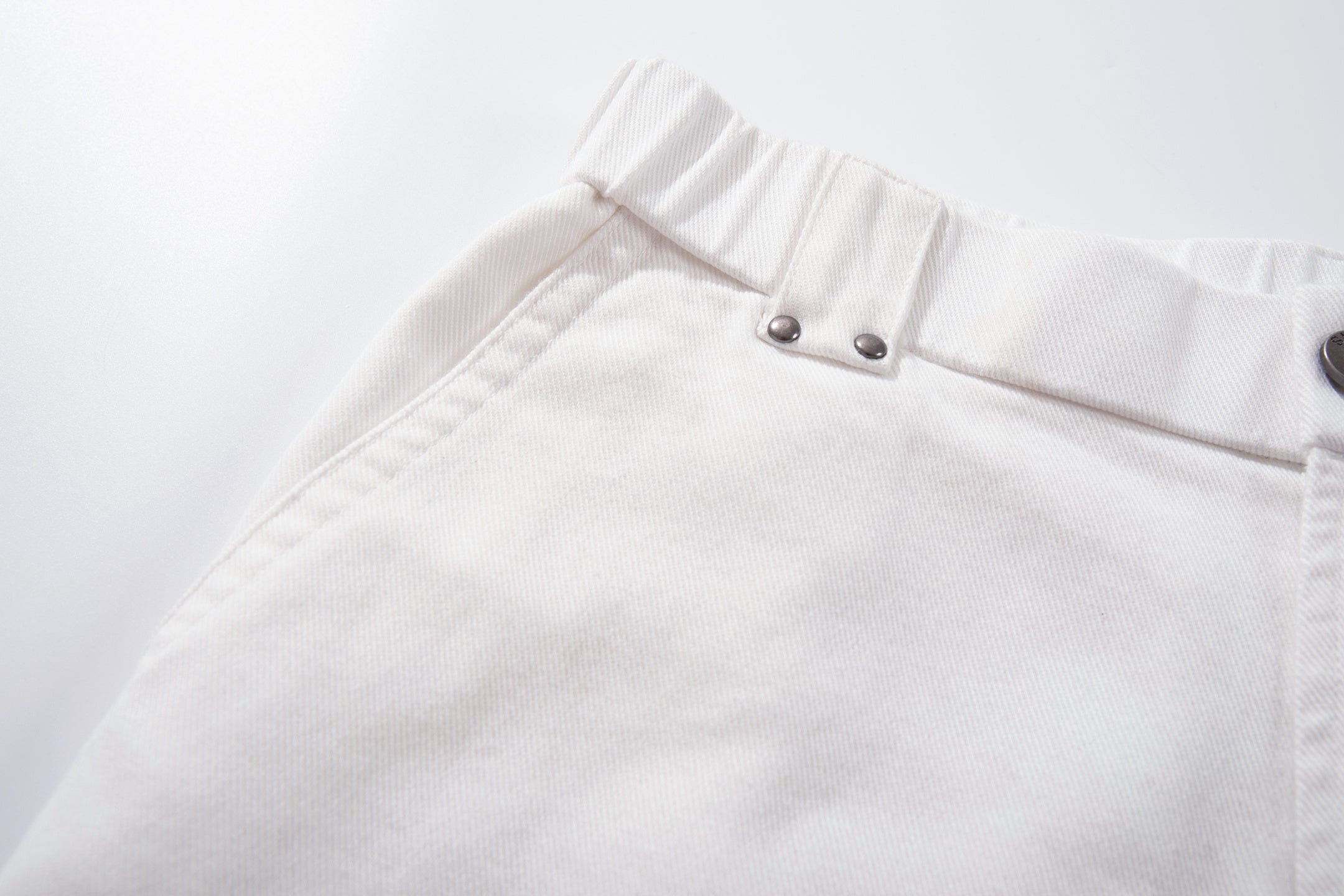 Unisex Hand-Painted White Denim Jeans