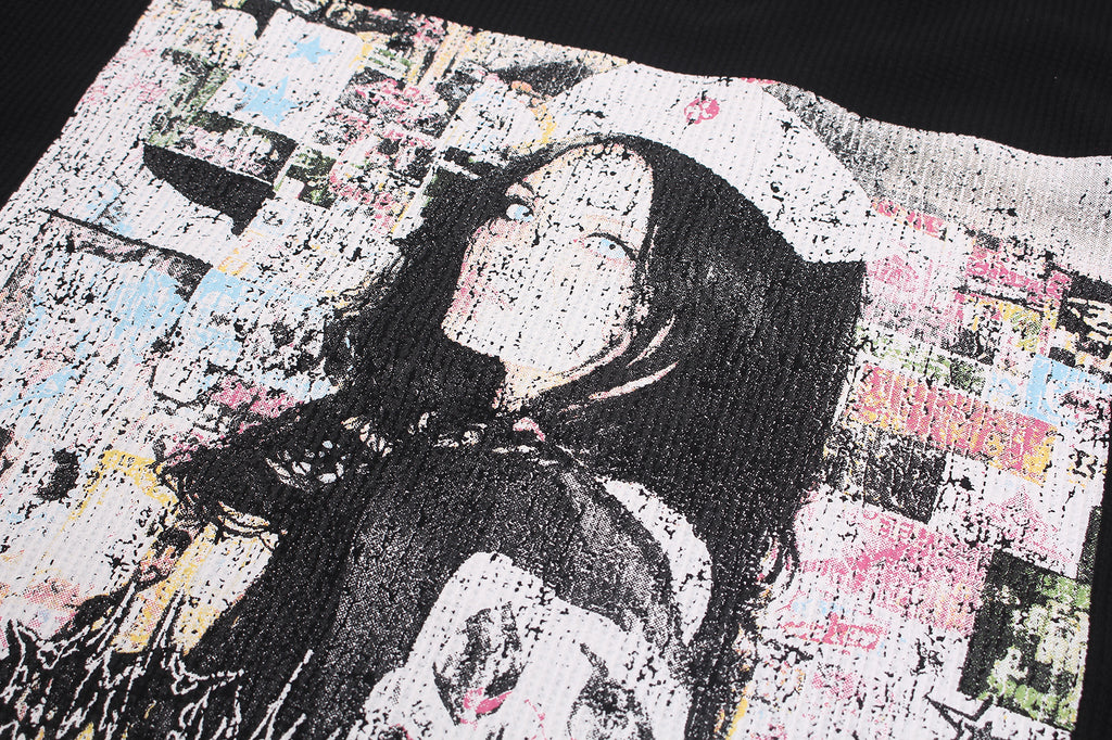 DONOTLOGO Urban Streetwear Collection | Unisex Relaxed Silhouette Tee | Bold Graffiti Motif & Soft Waffle Knit Fabric