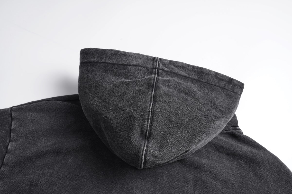 Unisex Streetwear Distressed Graffiti Hoodie with Splatter Print