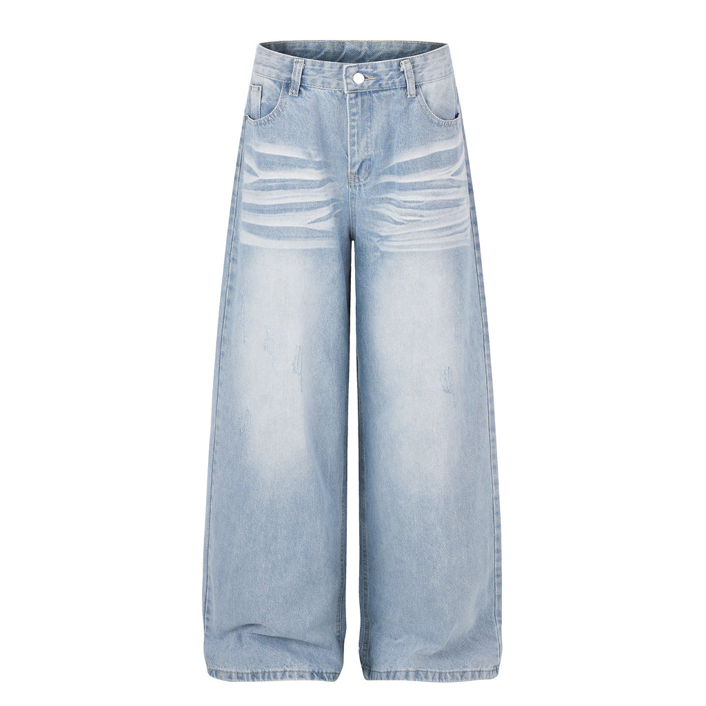 DONOTLOGO Urban Edge Collection | Unisex Relaxed Fit Denim Jeans | Bold Rivet Pocket Detail & Vintage Wash Finish with Classic Cotton Denim Fabric