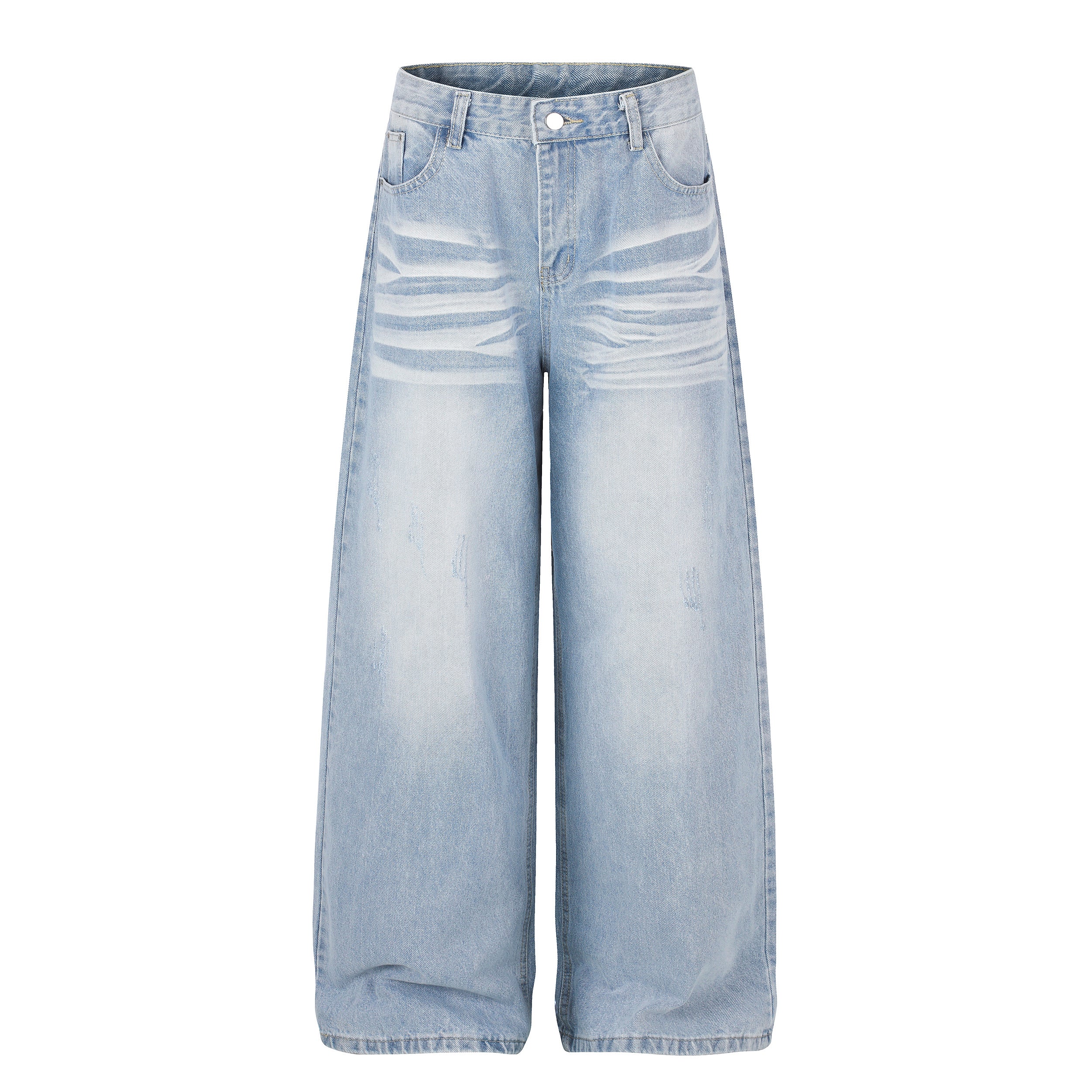 DONOTLOGO Urban Edge Collection | Unisex Relaxed Fit Denim Jeans | Bold Rivet Pocket Detail & Vintage Wash Finish with Classic Cotton Denim Fabric
