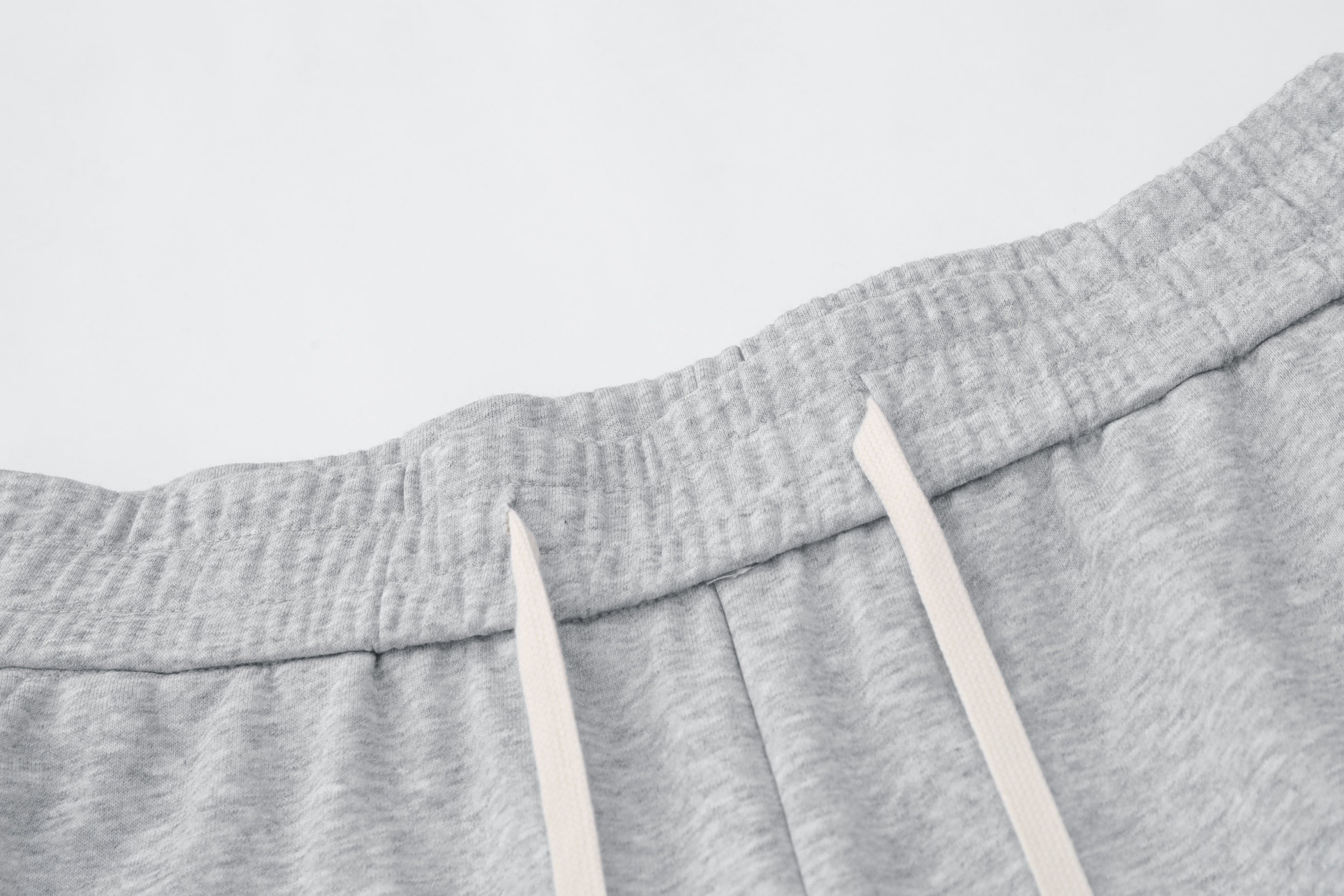 DONOTLOGO Oversized Grey Utility Shorts | Unisex Drawstring Cargo Capris | Streetwear Baggy Sweatshorts with Zipper Detail