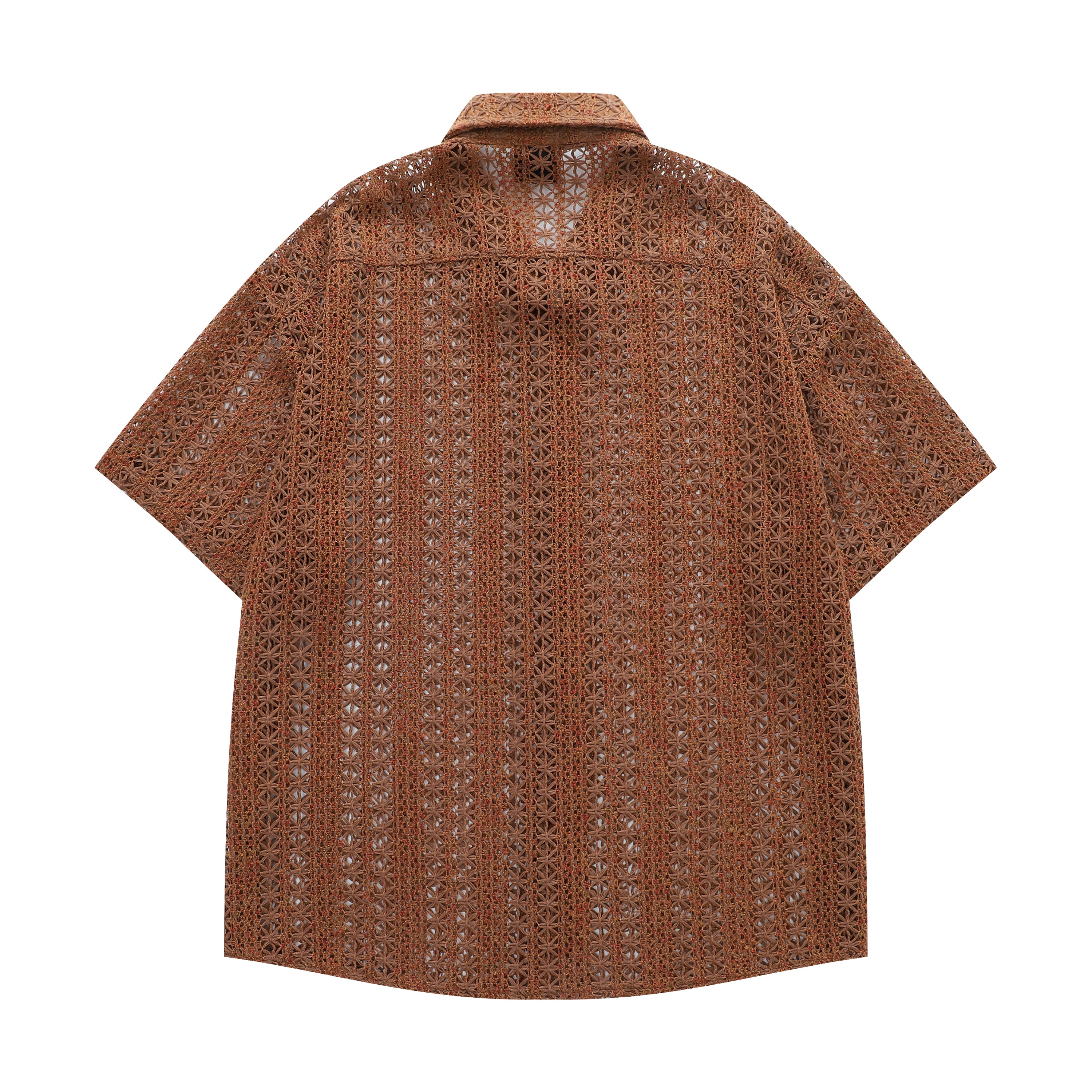 DONOTLOGO Unfailing Retro Knitwear | Unisex Oversized See-Through Lace Shirt | Boho Chic Summer Layering Piece