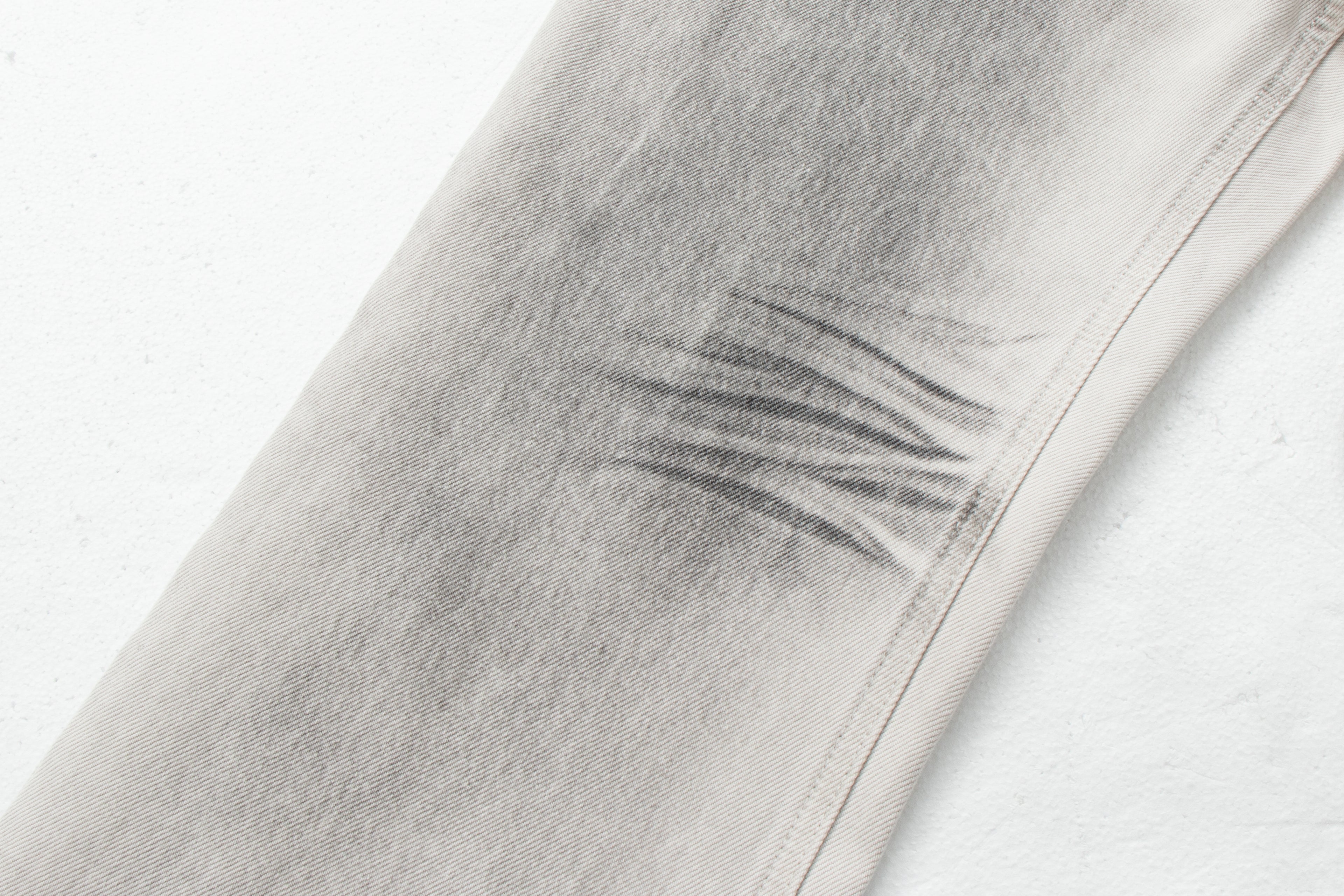 Dirty-Wash Distressed Micro-Flare Denim Jeans