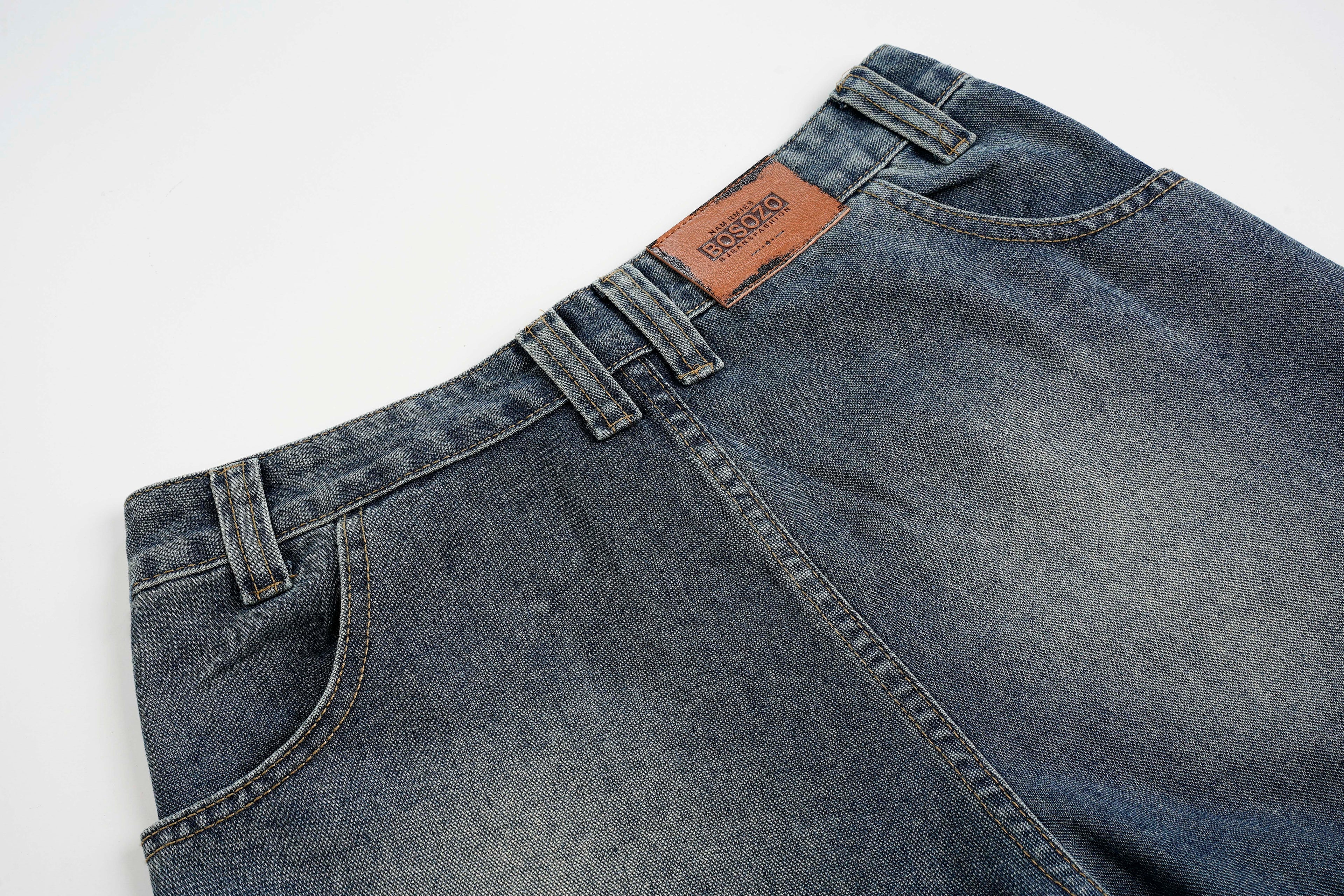 DONOTLOGO Deconstructed Wide Leg Denim Jorts - Raw Edge Patchwork Jean Shorts - Unisex Y2K Grunge Aesthetic Baggy Shorts