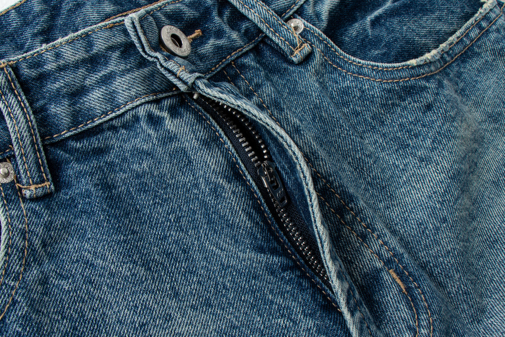 Vintage Washed Ripped Denim Jeans
