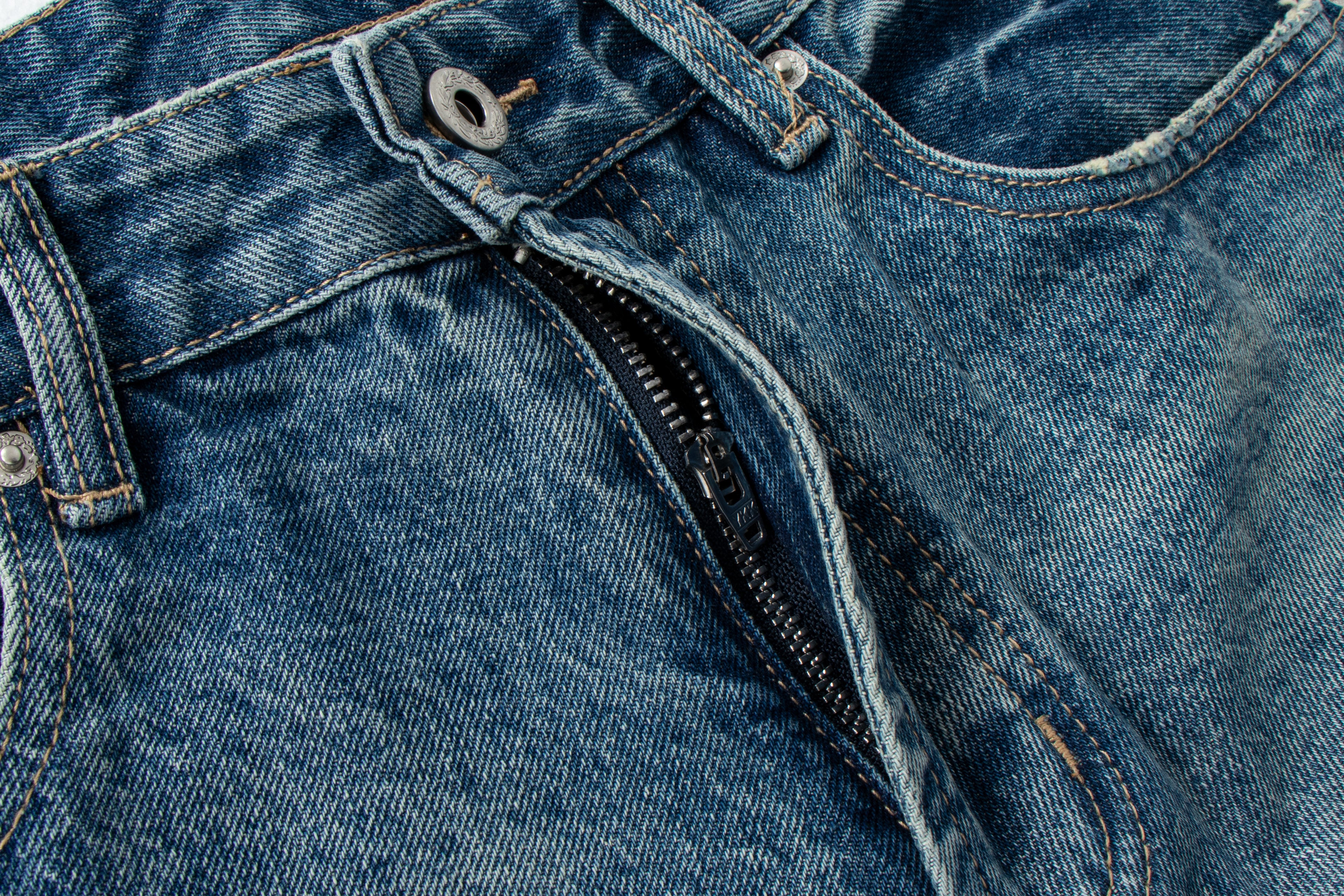 Vintage Washed Ripped Denim Jeans