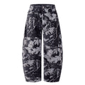 Unisex Edgy Streetwear Tie-Dye Designed Denim Jeans