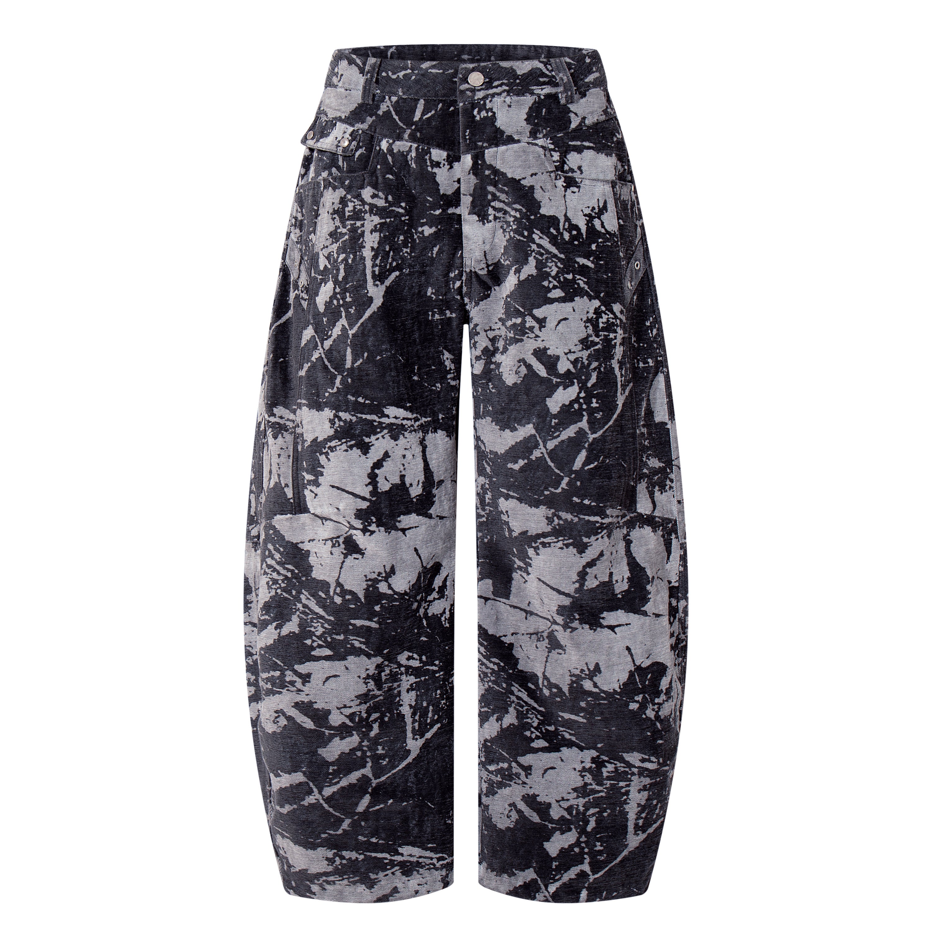 Unisex Edgy Streetwear Tie-Dye Designed Denim Jeans