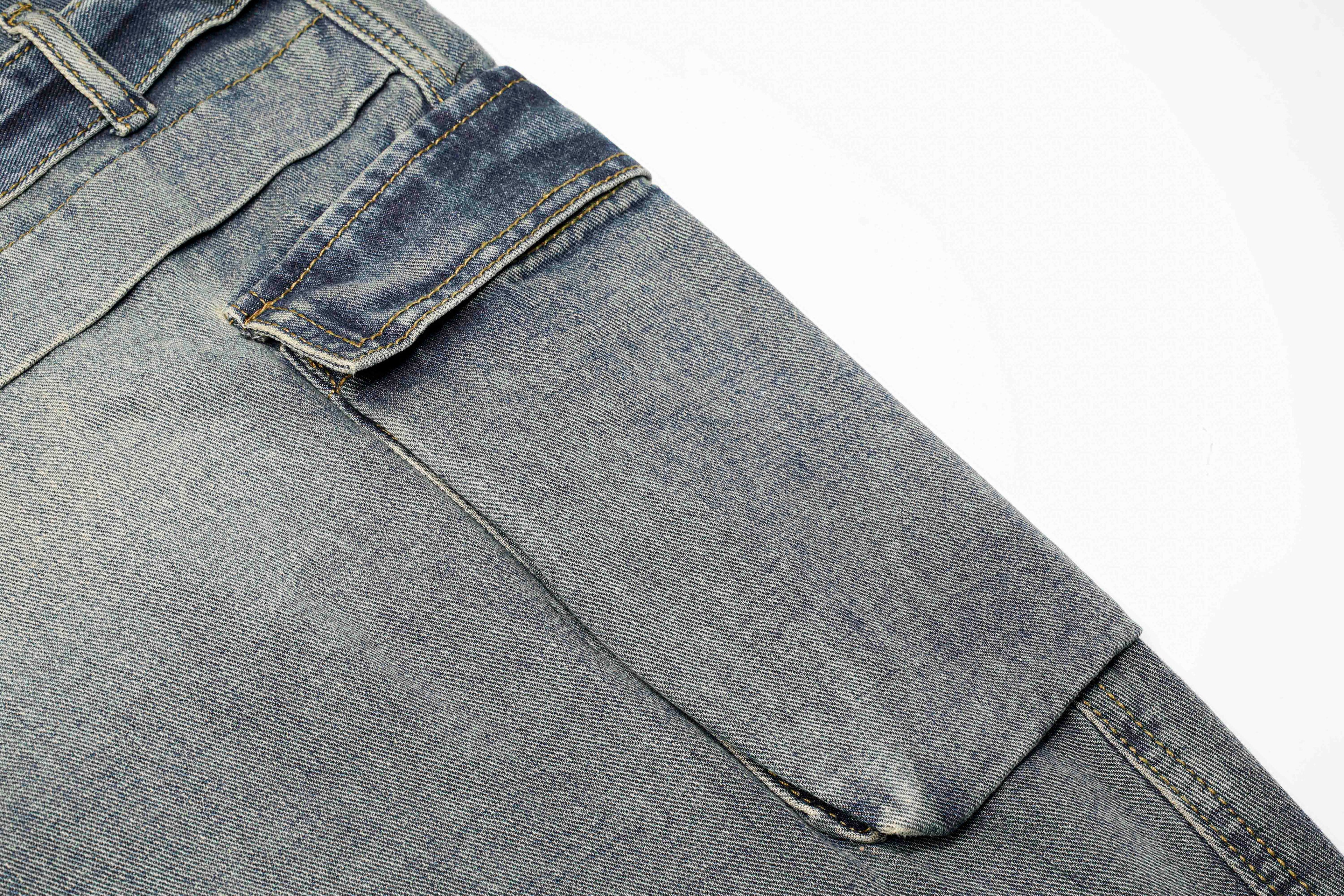 DONOTLOGO Deconstructed Arc Seam Denim - Oversized Patchwork Cargo Pants with Distressed Wash - Avant-Garde Wide Leg Trousers for Men