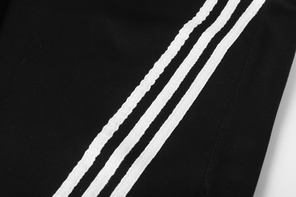 DONOTLOGO Urban Streetwear Collection | Unisex Relaxed Fit Trousers | Bold Diagonal Stripe Motif & Curved Silhouette with Soft Cotton Blend Fabric