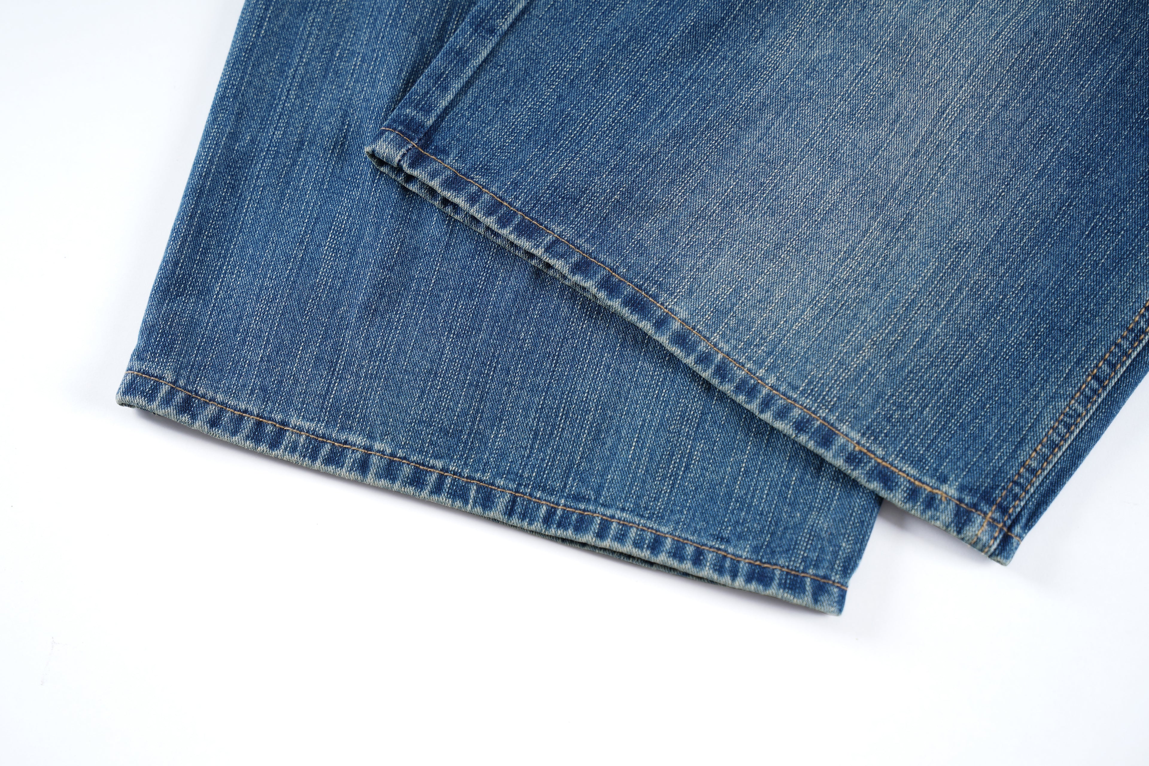 DONOTLOGO Retro Blue Baggy Denim Shorts | Unisex Y2K Wide Leg Trousers with Natural Whiskering & Fade | High Street Relaxed Fit Bottoms