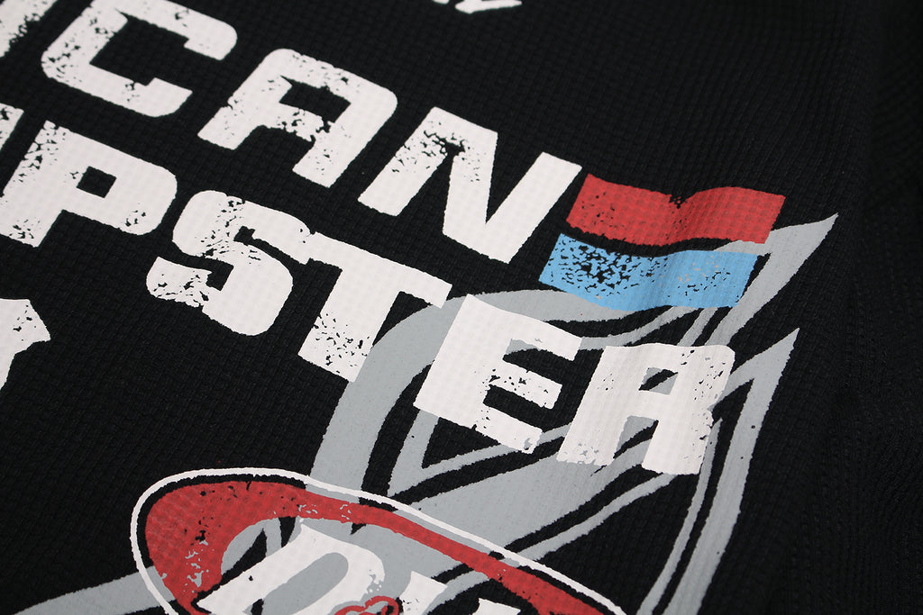 Unisex Vintage Distressed Letter Print Sweatshirt