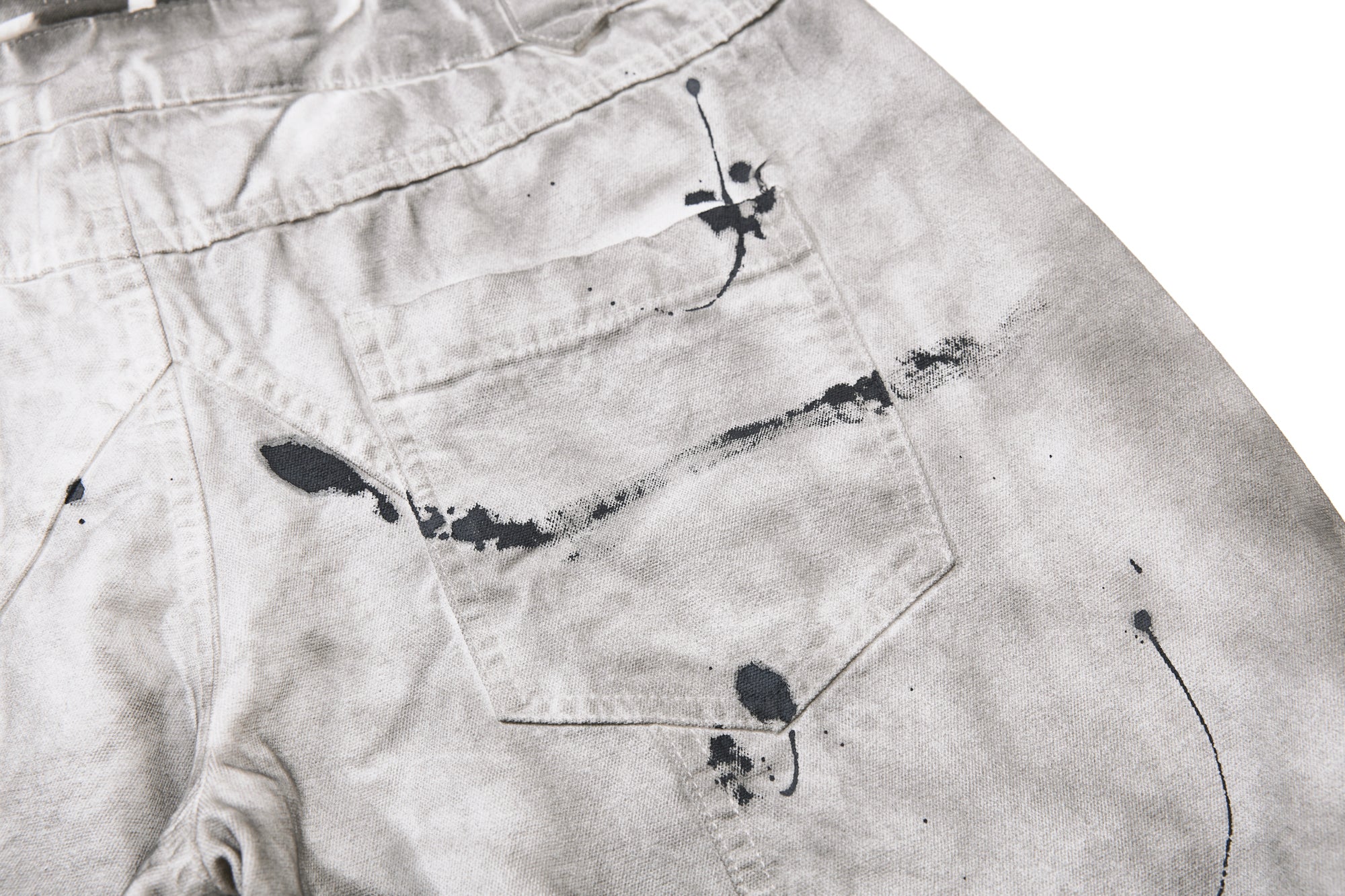 DONOTLOGO Heavy Splatter Gradient Wide-Leg Denim | Unisex Y2K Punk Rock Paint-Splashed Jeans | Vintage Gray High Street Oversized Trousers