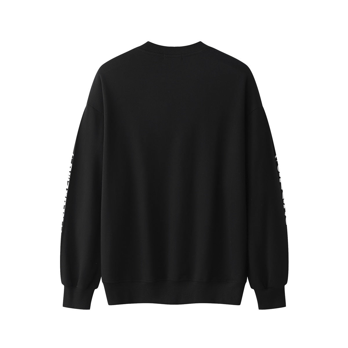 Unisex Street-Style Crewneck Pullover with Cracked Letter Print